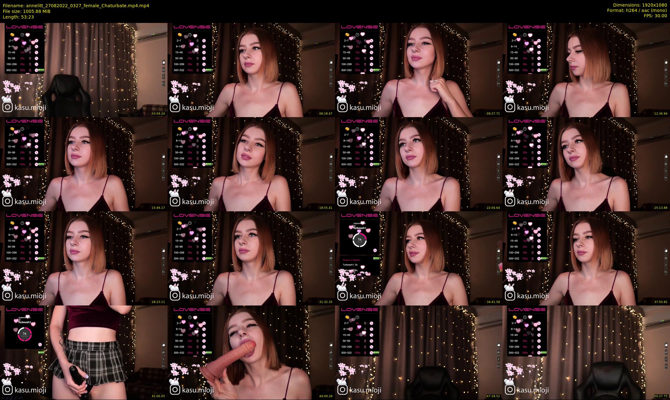 annelitt — 54 minute Chaturbate female cam show recording, 1080p, Aug 27, 2022
