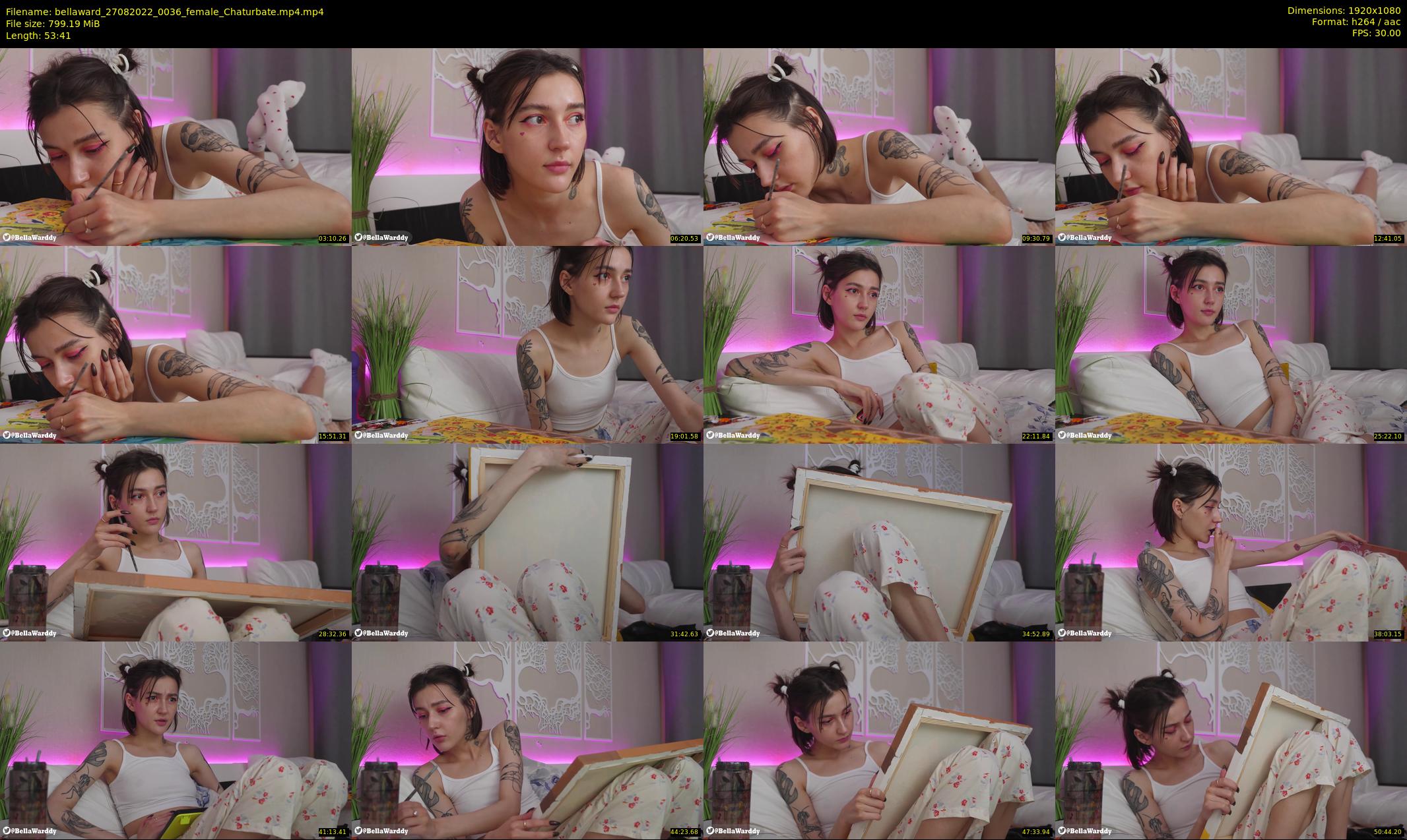 bellaward — 54 minute Chaturbate female cam show recording, 1080p, Aug 27, 2022
