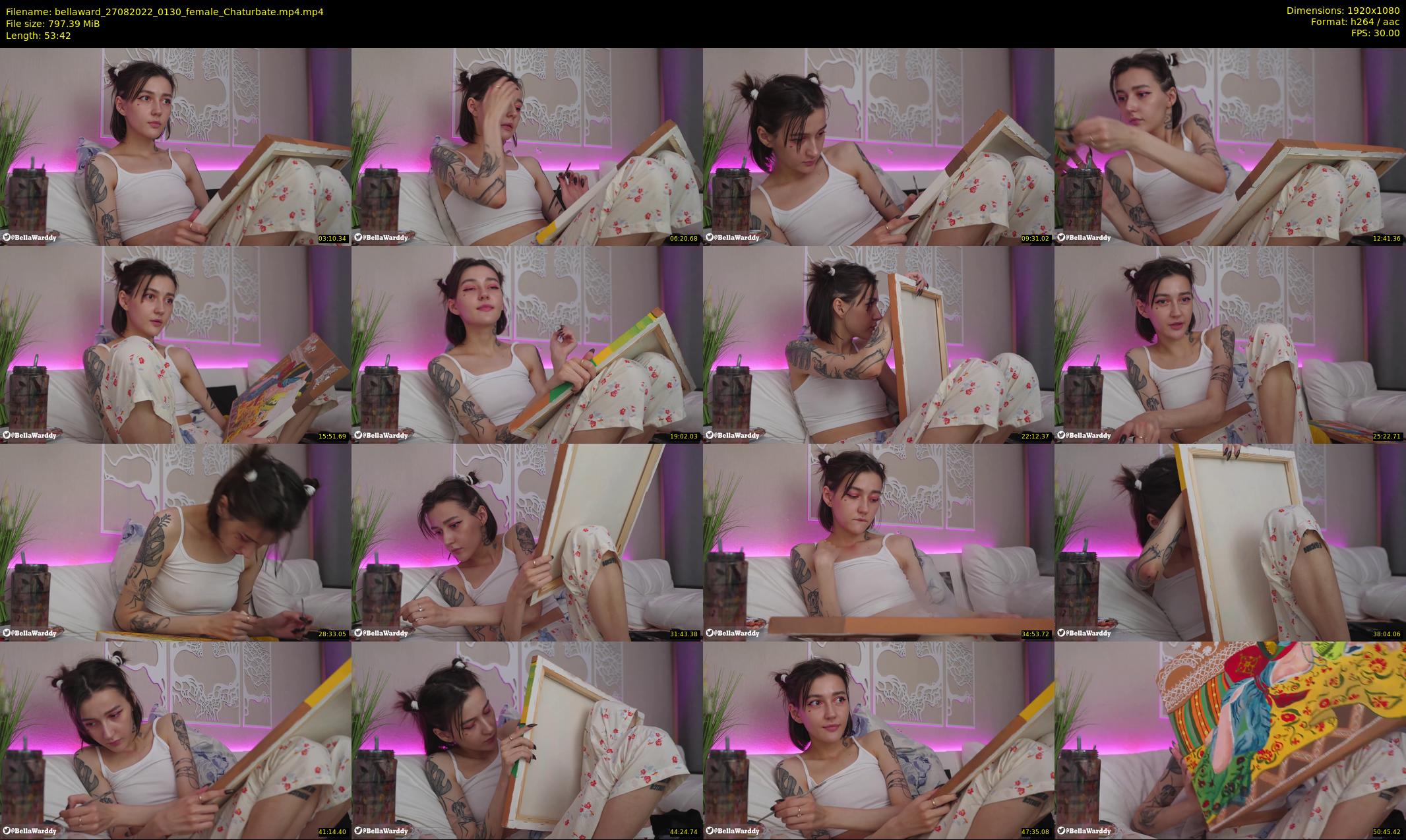 bellaward — 54 minute Chaturbate female cam show recording, 1080p, Aug 27, 2022