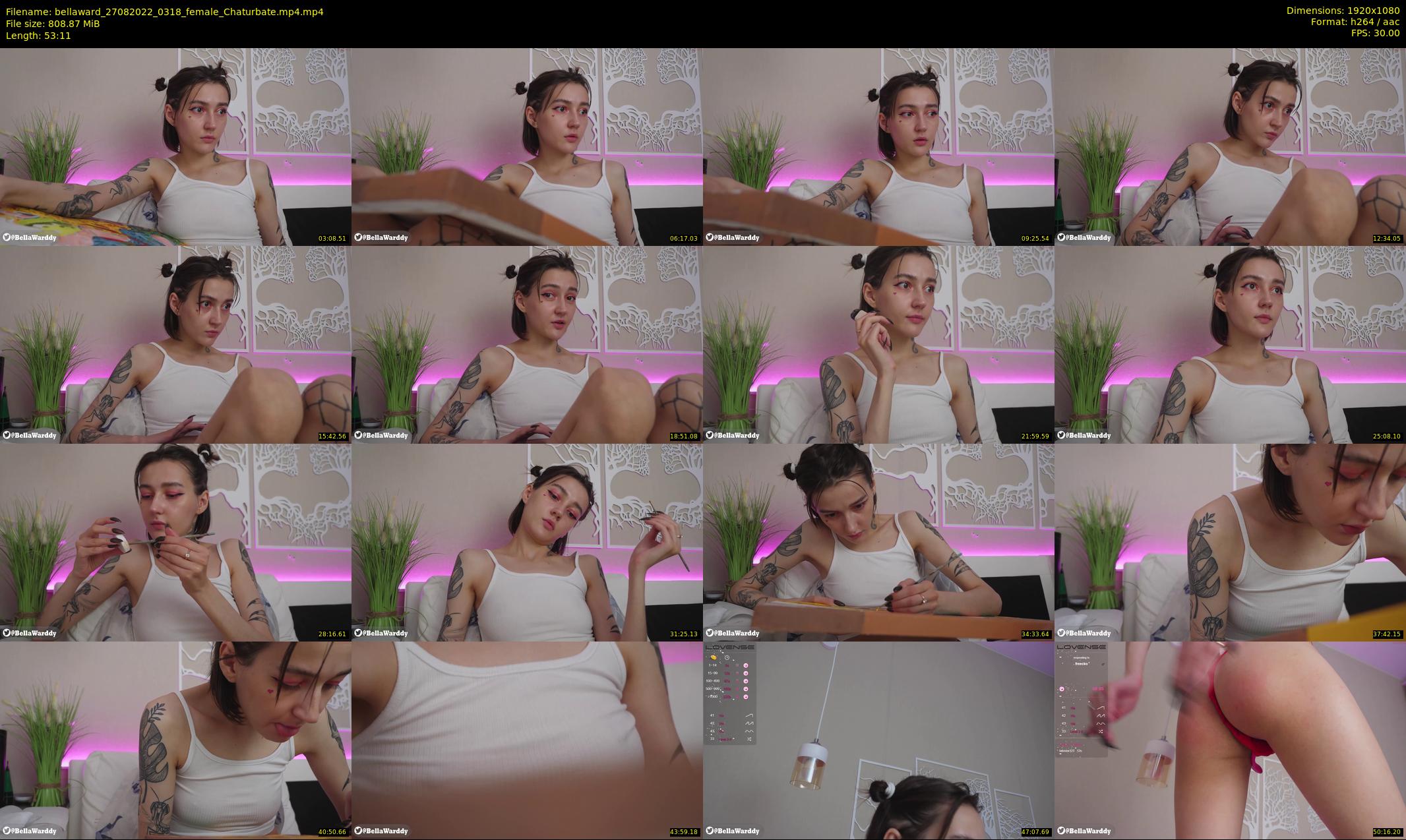 bellaward — 54 minute Chaturbate female cam show recording, 1080p, Aug 27, 2022