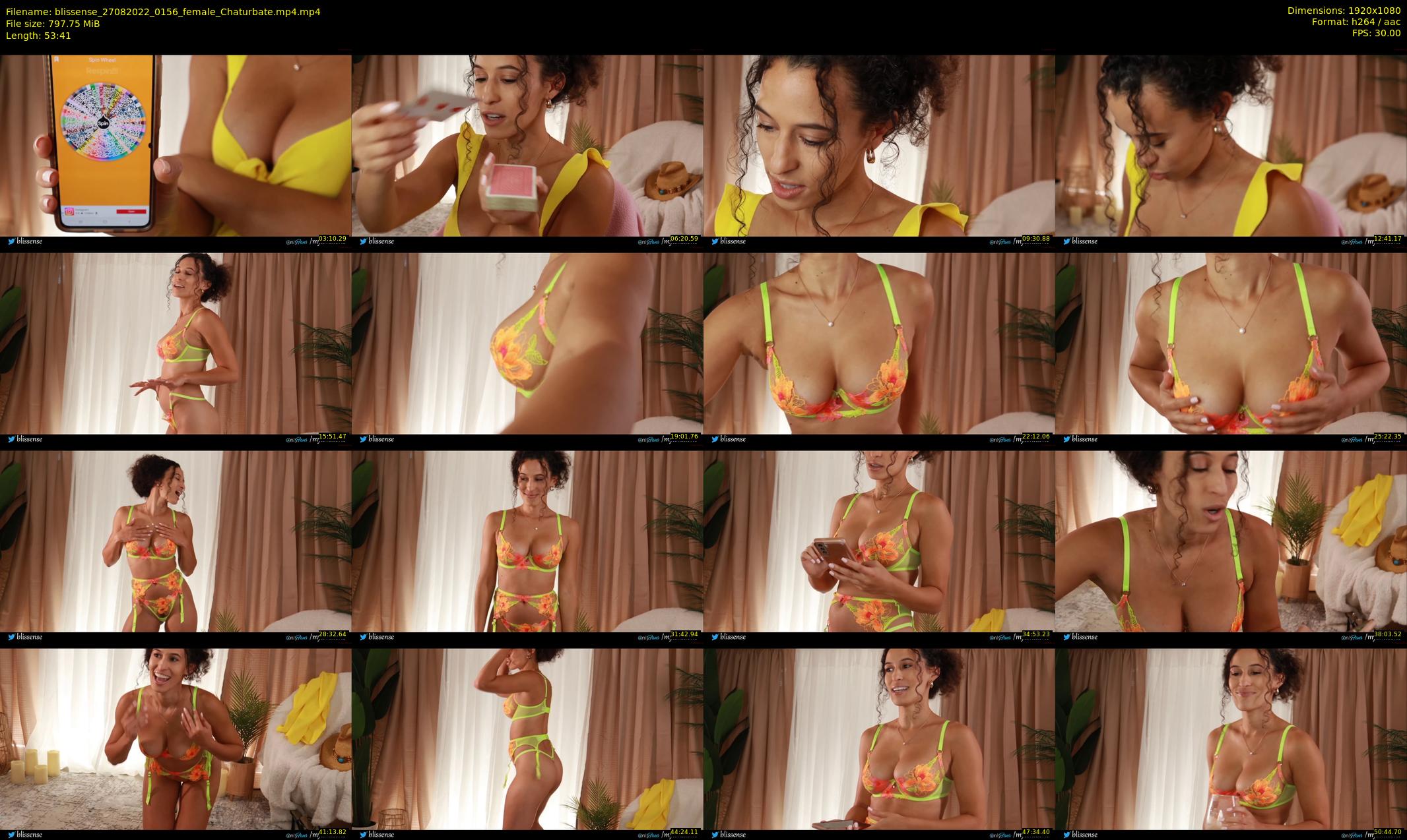 blissense — 54 minute Chaturbate female cam show recording, 1080p, Aug 27, 2022