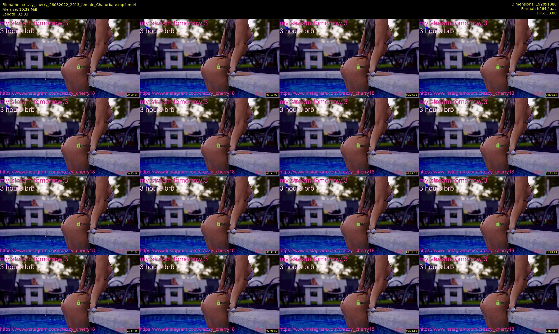 crazzy_cherry — 3 minute Chaturbate female cam show recording, 1080p, Aug 26, 2022