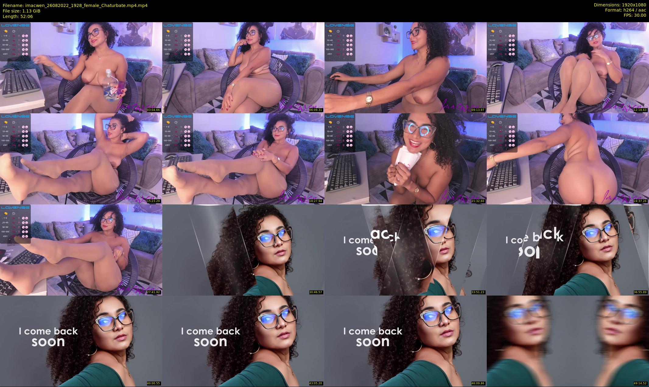 imacwen — 53 minute Chaturbate female cam show recording, 1080p, Aug 26, 2022