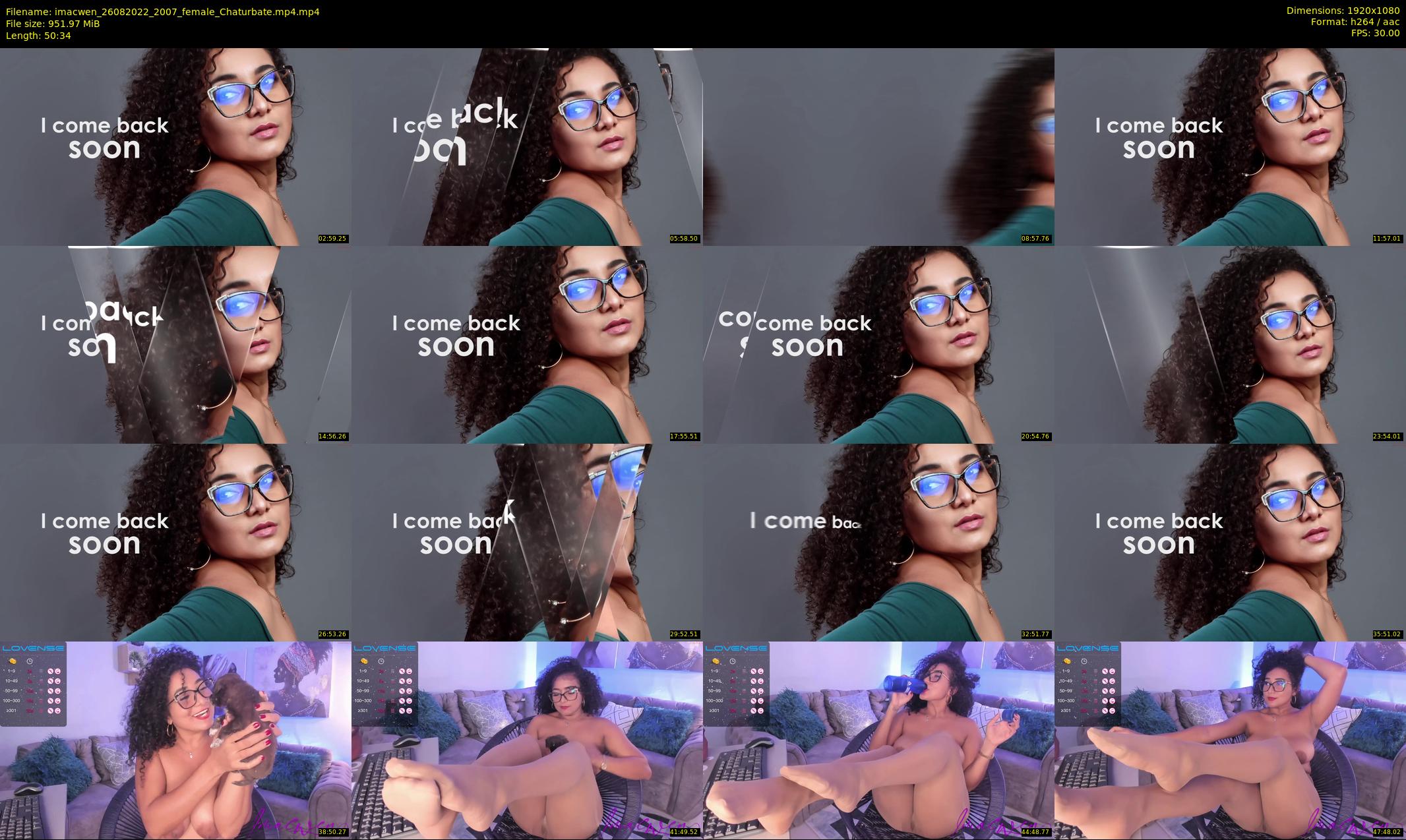imacwen — 51 minute Chaturbate female cam show recording, 1080p, Aug 26, 2022