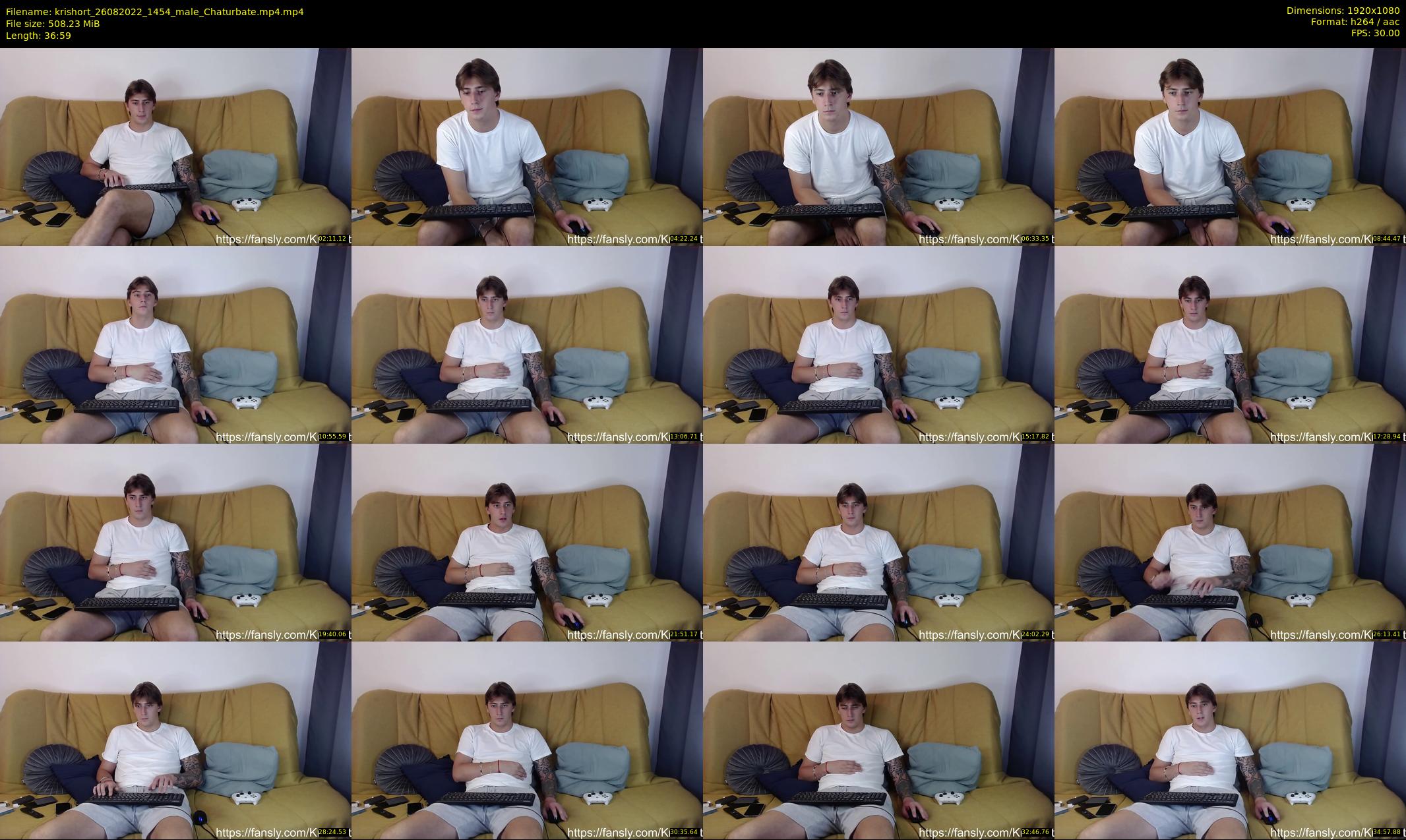 krishort — 37 minute Chaturbate male cam show recording, 1080p, Aug 26, 2022