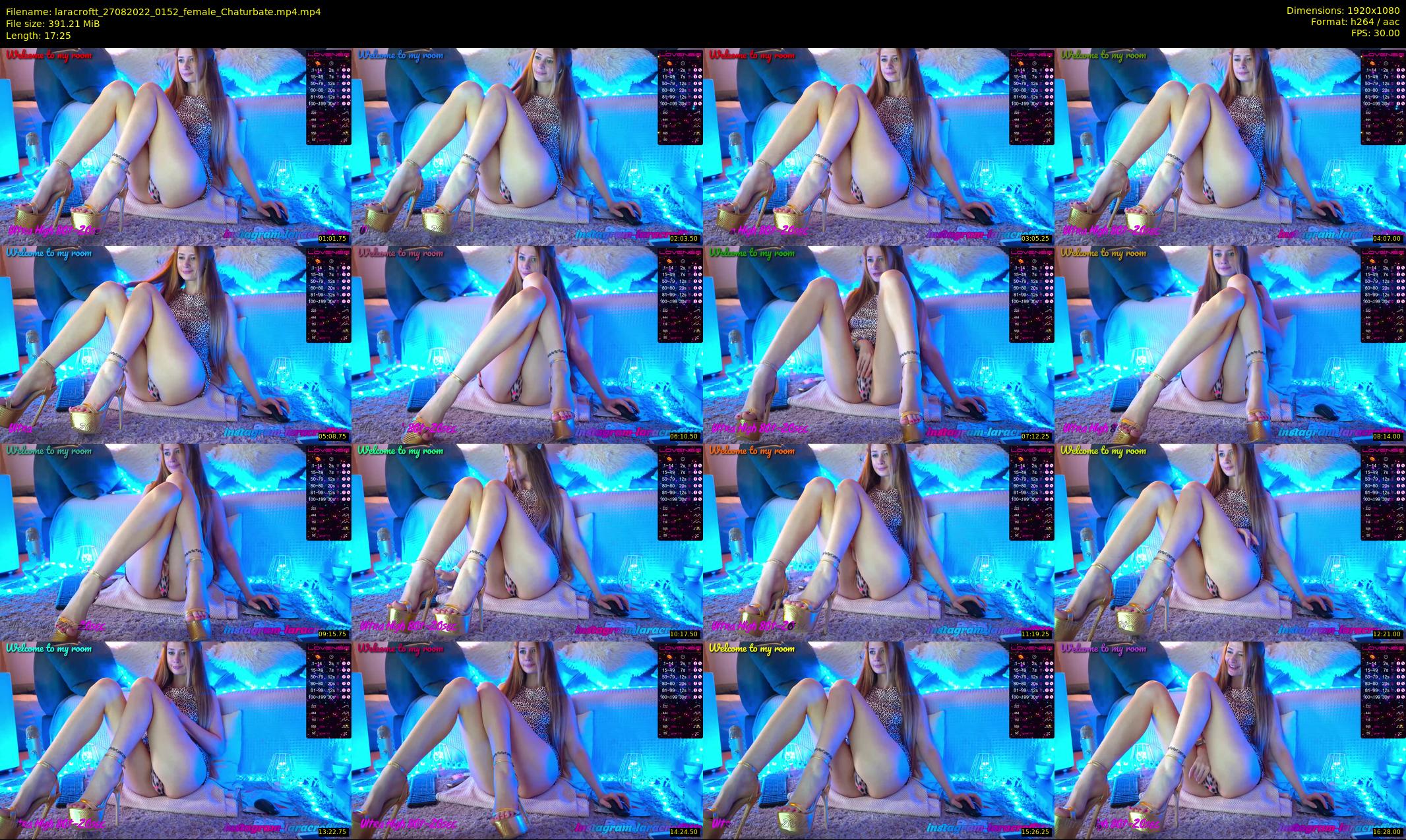 laracroftt — 18 minute Chaturbate female cam show recording, 1080p, Aug 27, 2022