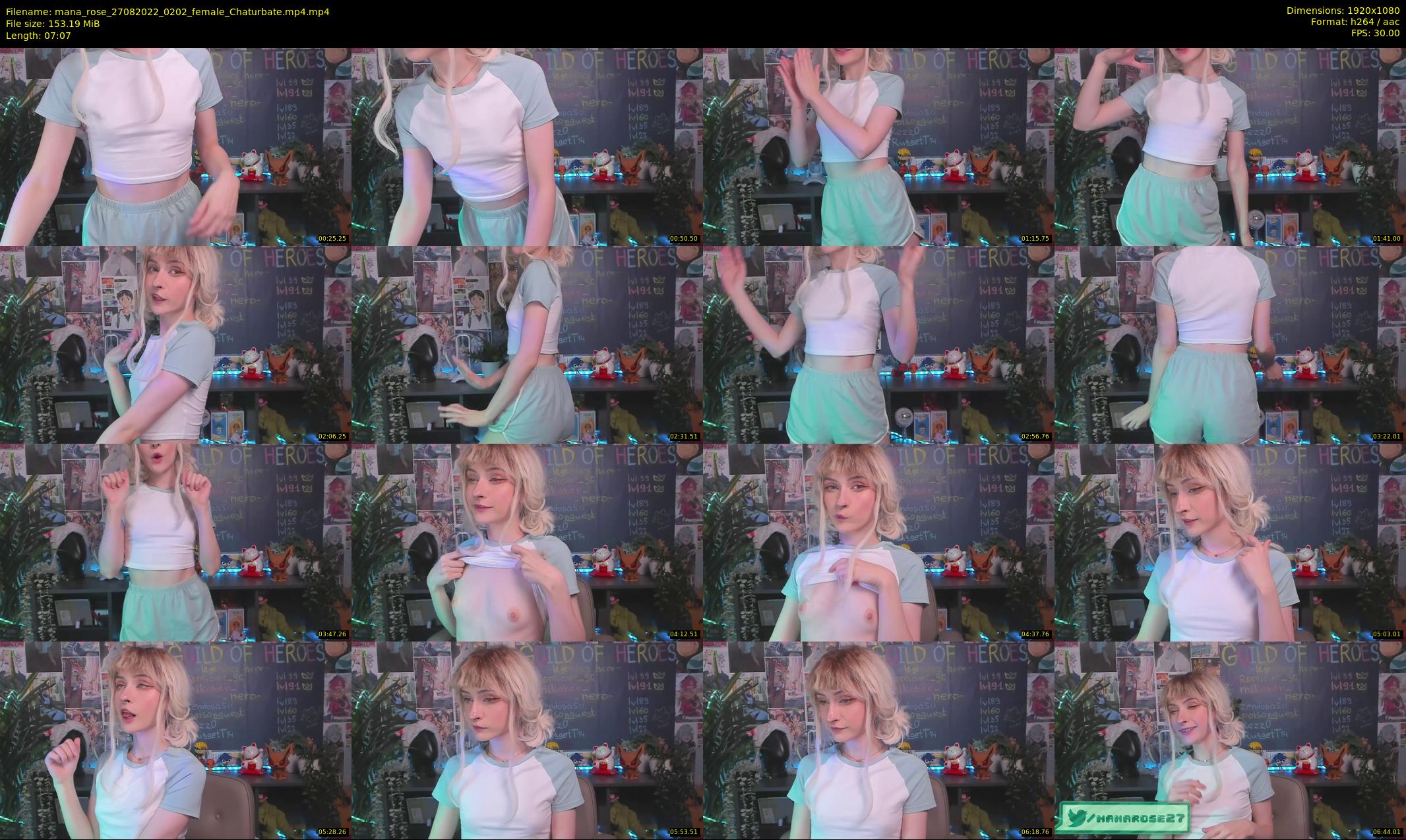 mana_rose — 8 minute Chaturbate female cam show recording, 1080p, Aug 27, 2022