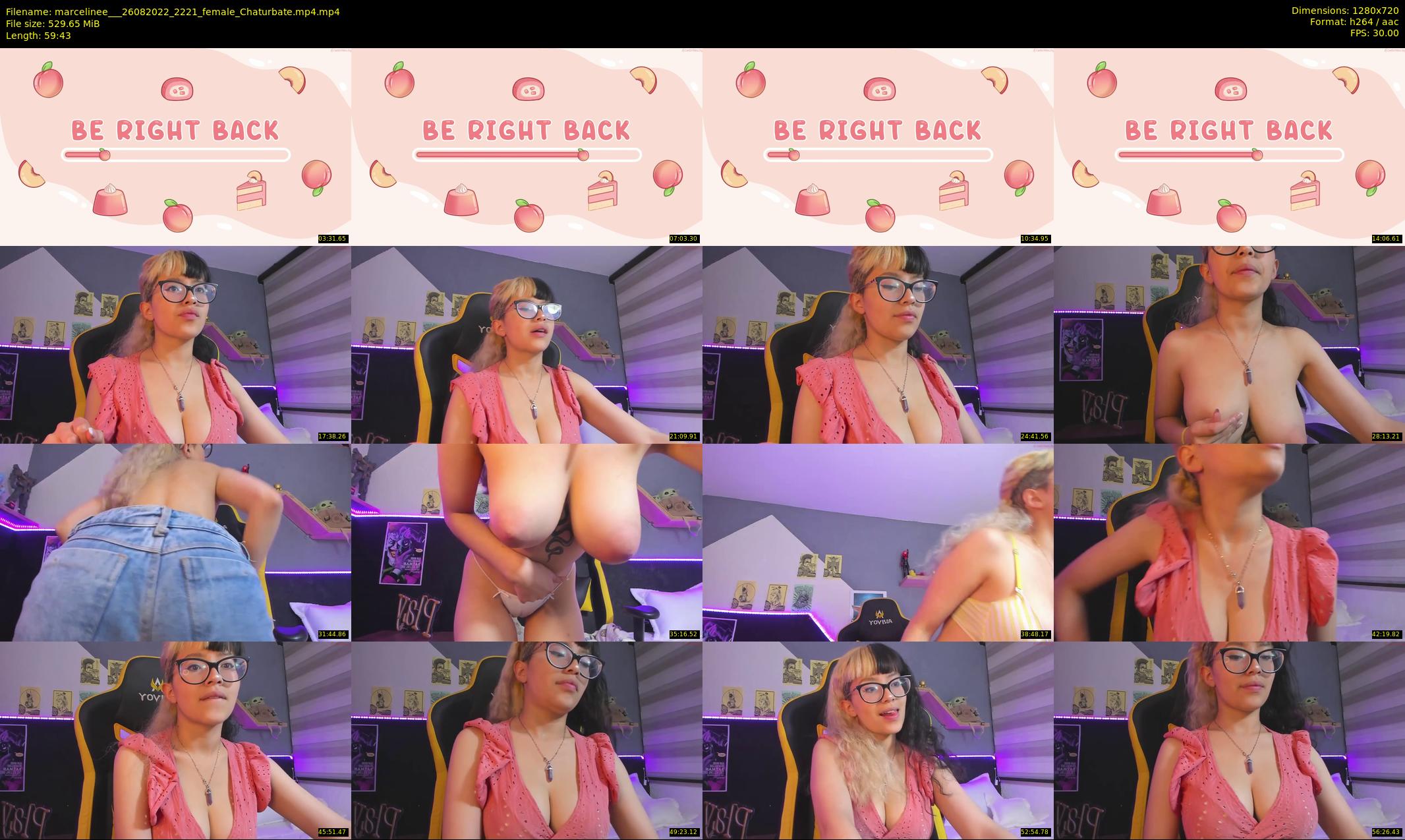 marcelinee__ — 60 minute Chaturbate female cam show recording, 720p, Aug 26, 2022
