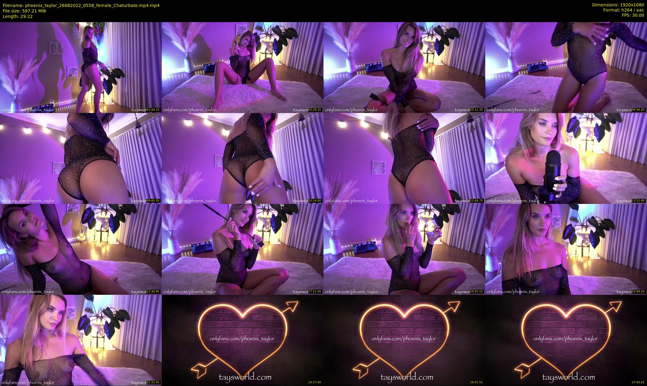 phoenix_taylor — 30 minute Chaturbate female cam show recording, 1080p, Aug 26, 2022
