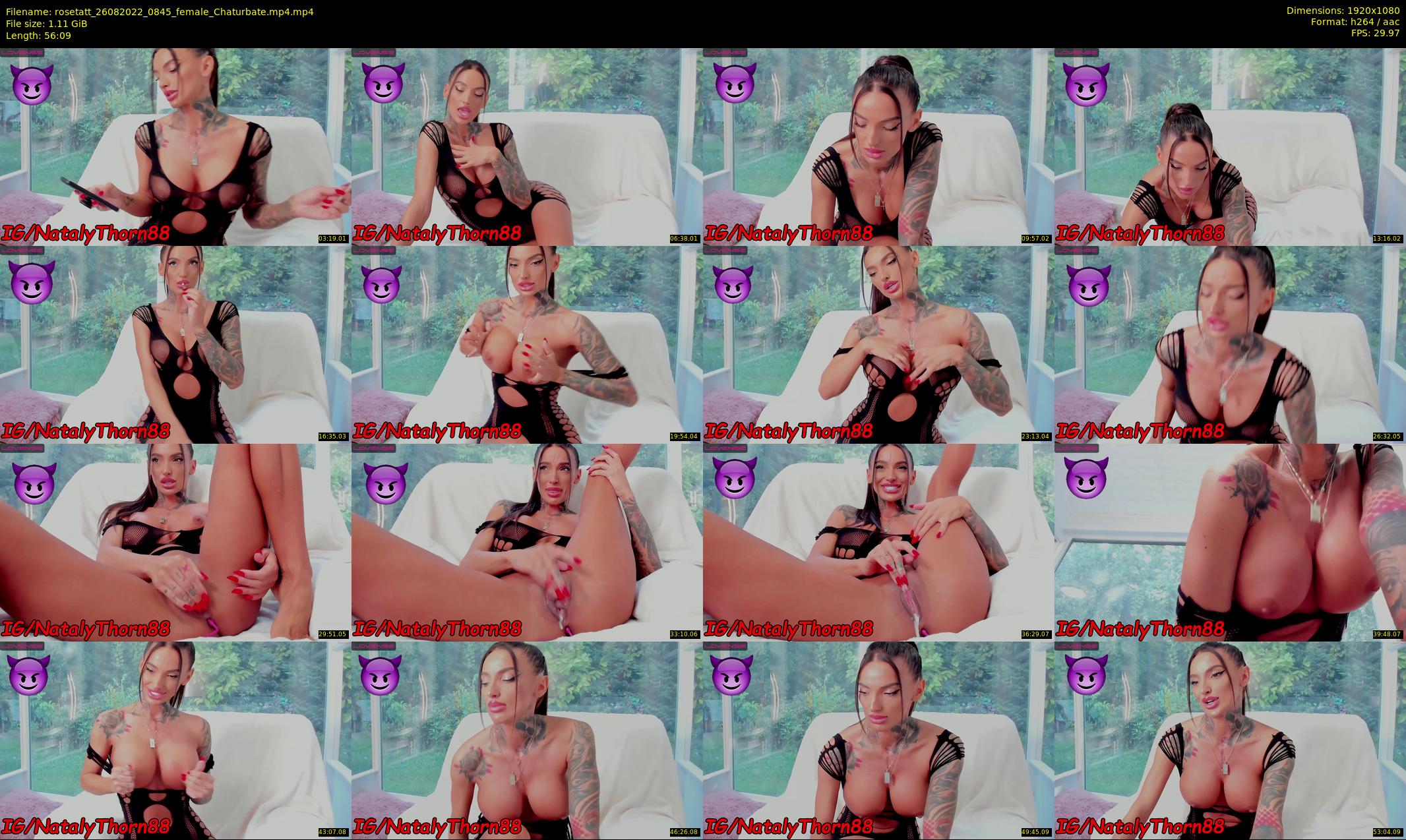 rosetatt — 57 minute Chaturbate female cam show recording, 1080p, Aug 26, 2022