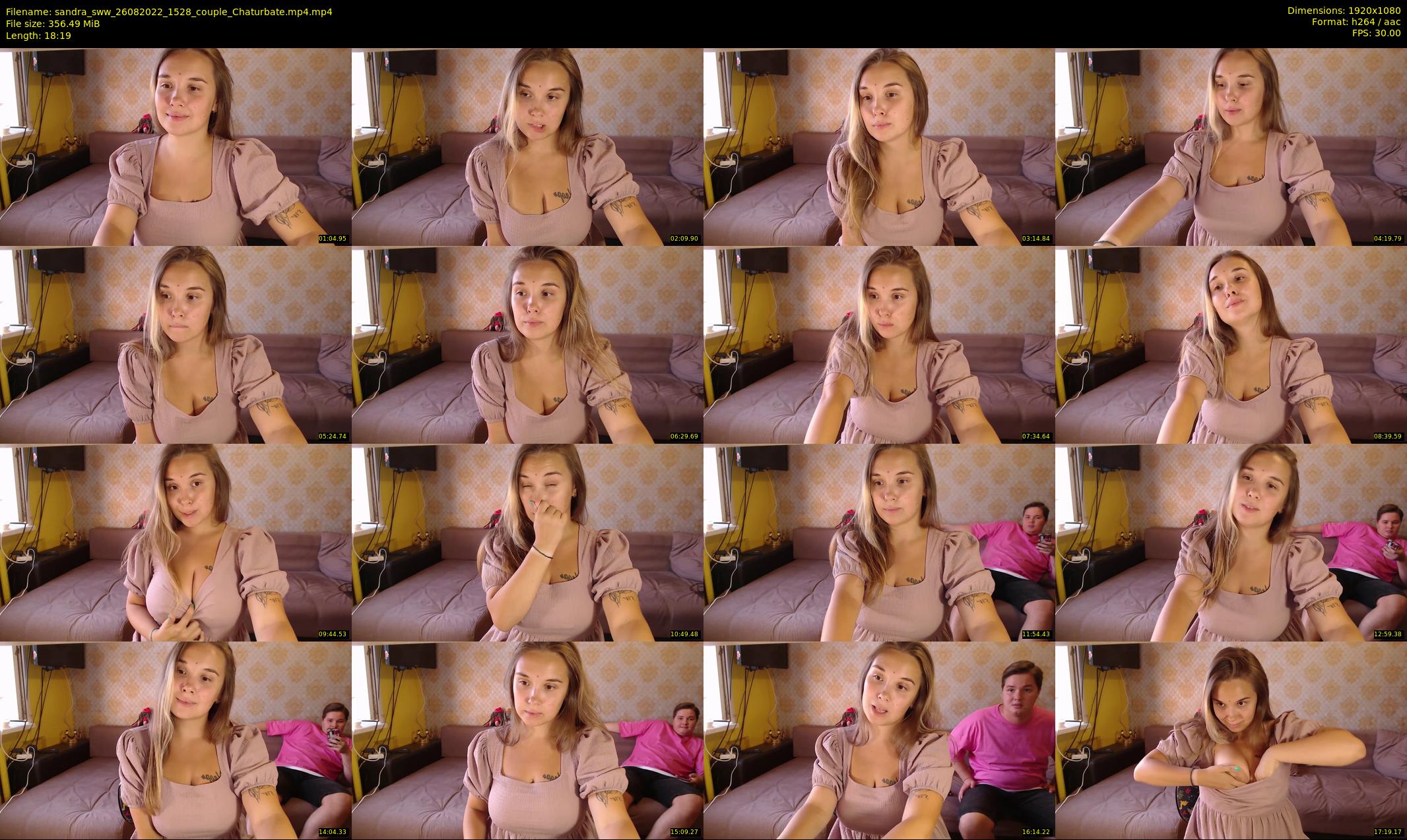sandra_sww — 19 minute Chaturbate couple cam show recording, 1080p, Aug 26, 2022
