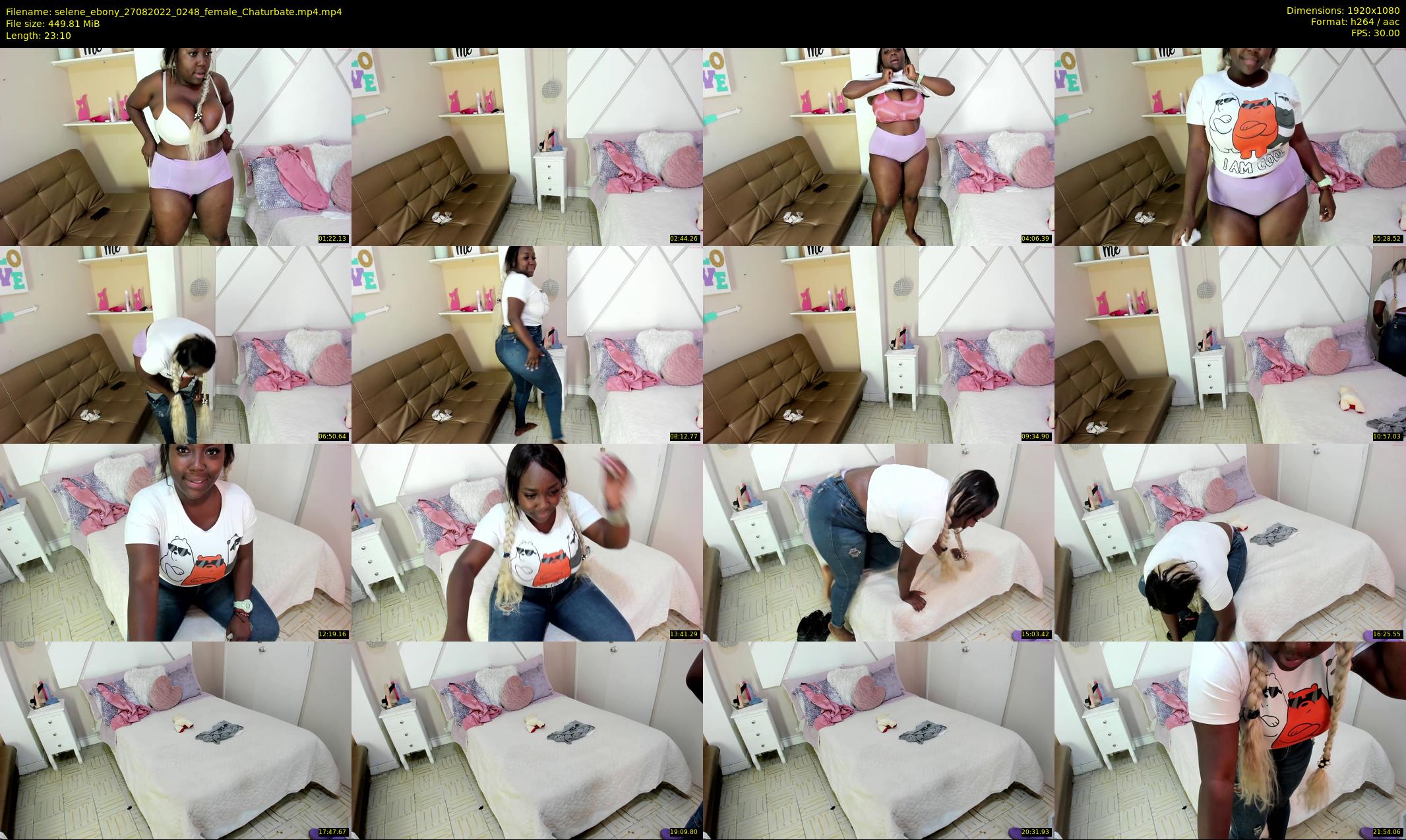 selene_ebony — 24 minute Chaturbate female cam show recording, 1080p, Aug 27, 2022