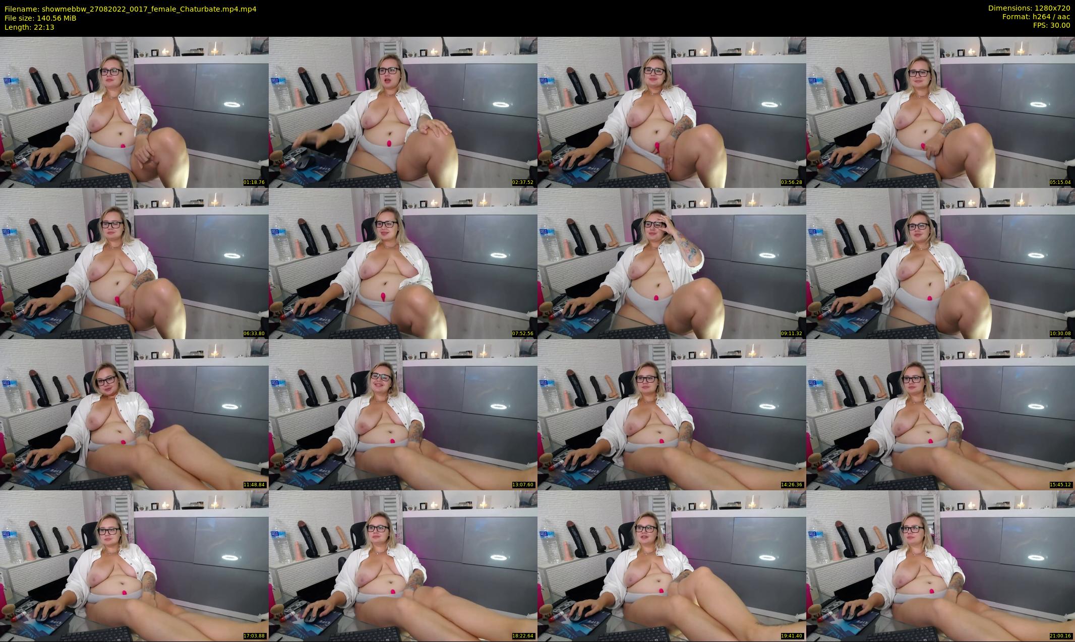 showmebbw — 23 minute Chaturbate female cam show recording, 720p, Aug 27, 2022