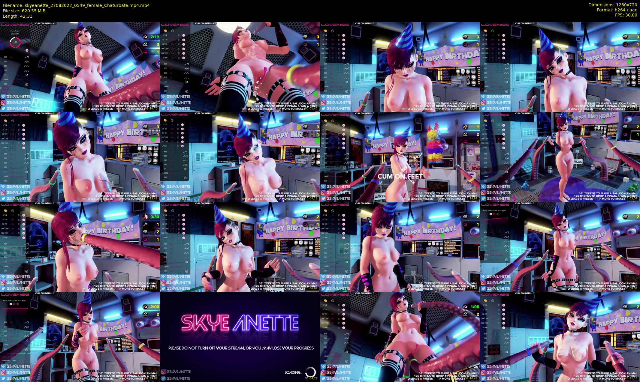 skyeanette — 43 minute Chaturbate female cam show recording, 720p, Aug 27, 2022