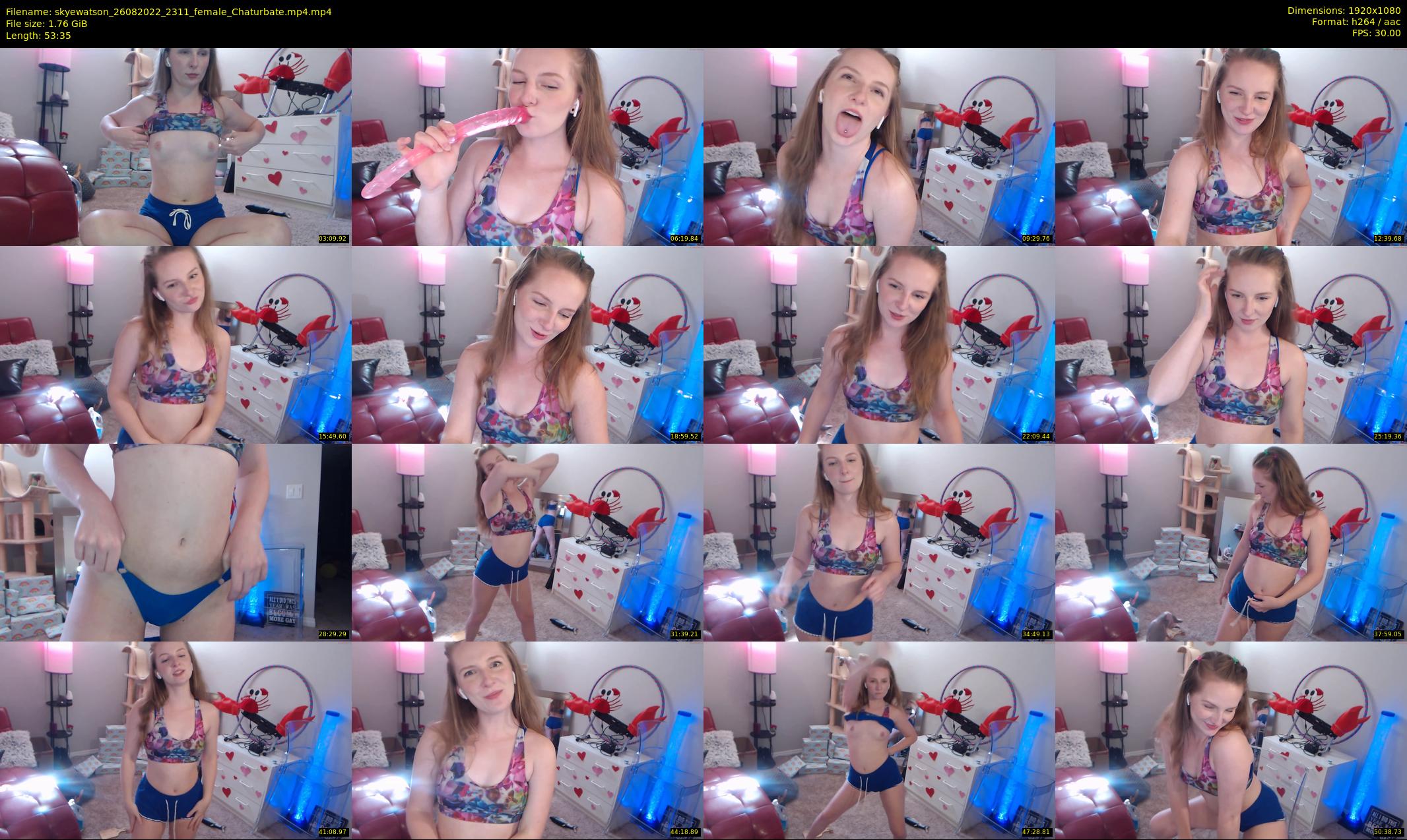 skyewatson — 54 minute Chaturbate female cam show recording, 1080p, Aug 26, 2022