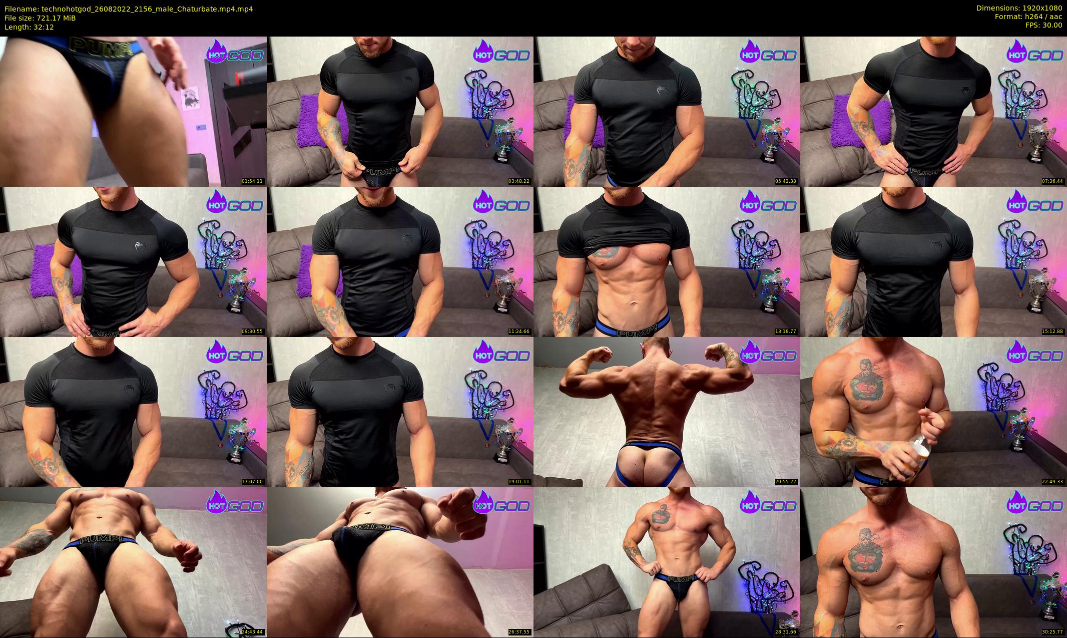 technohotgod — 33 minute Chaturbate male cam show recording, 1080p, Aug 26, 2022