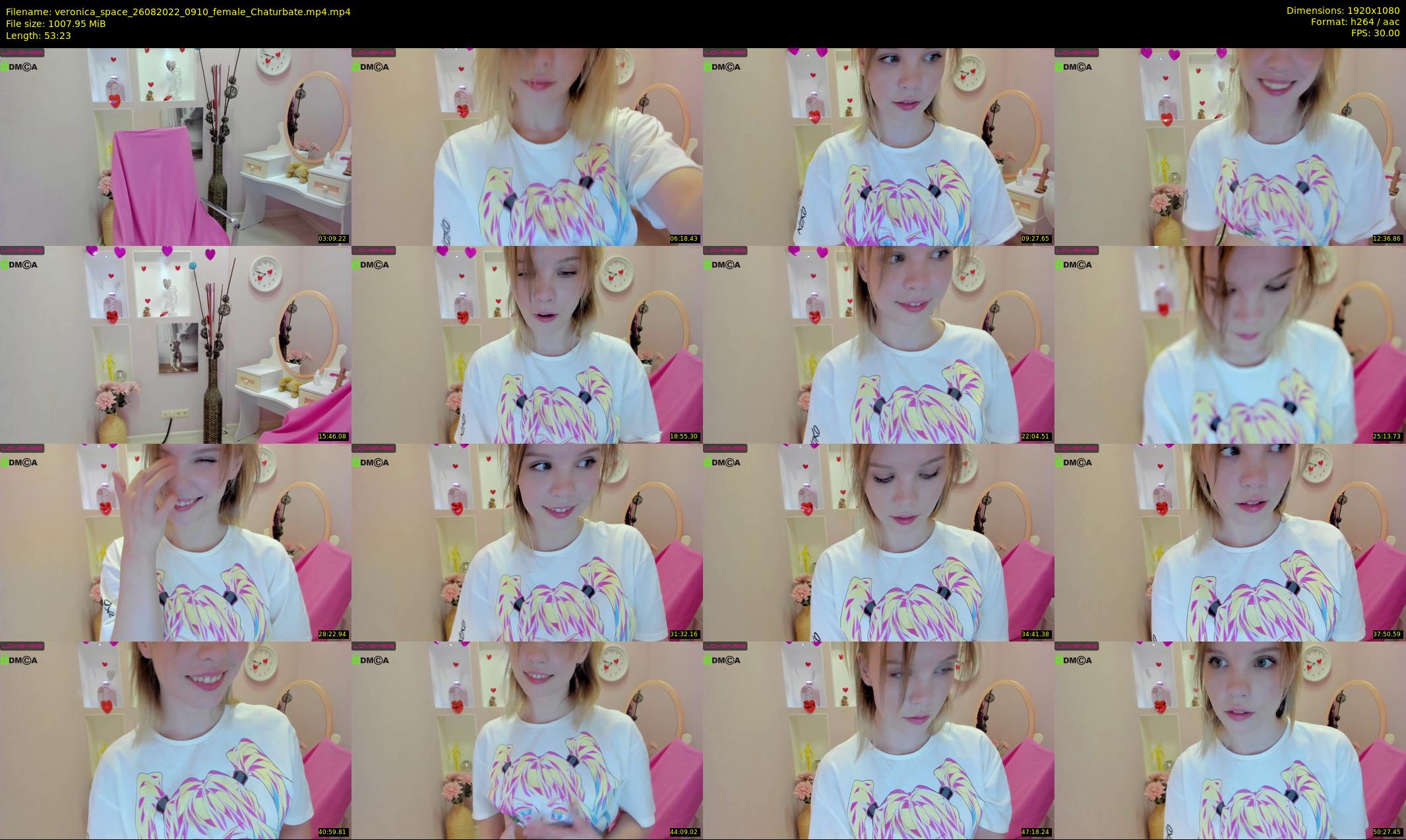 veronica_space — 54 minute Chaturbate female cam show recording, 1080p, Aug 26, 2022