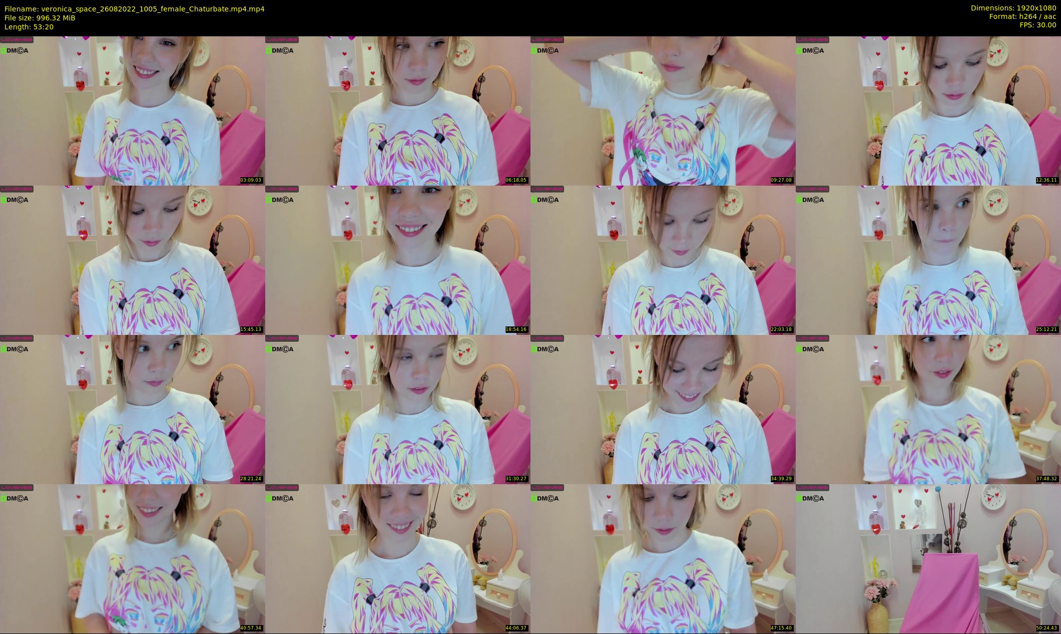 veronica_space — 54 minute Chaturbate female cam show recording, 1080p, Aug 26, 2022