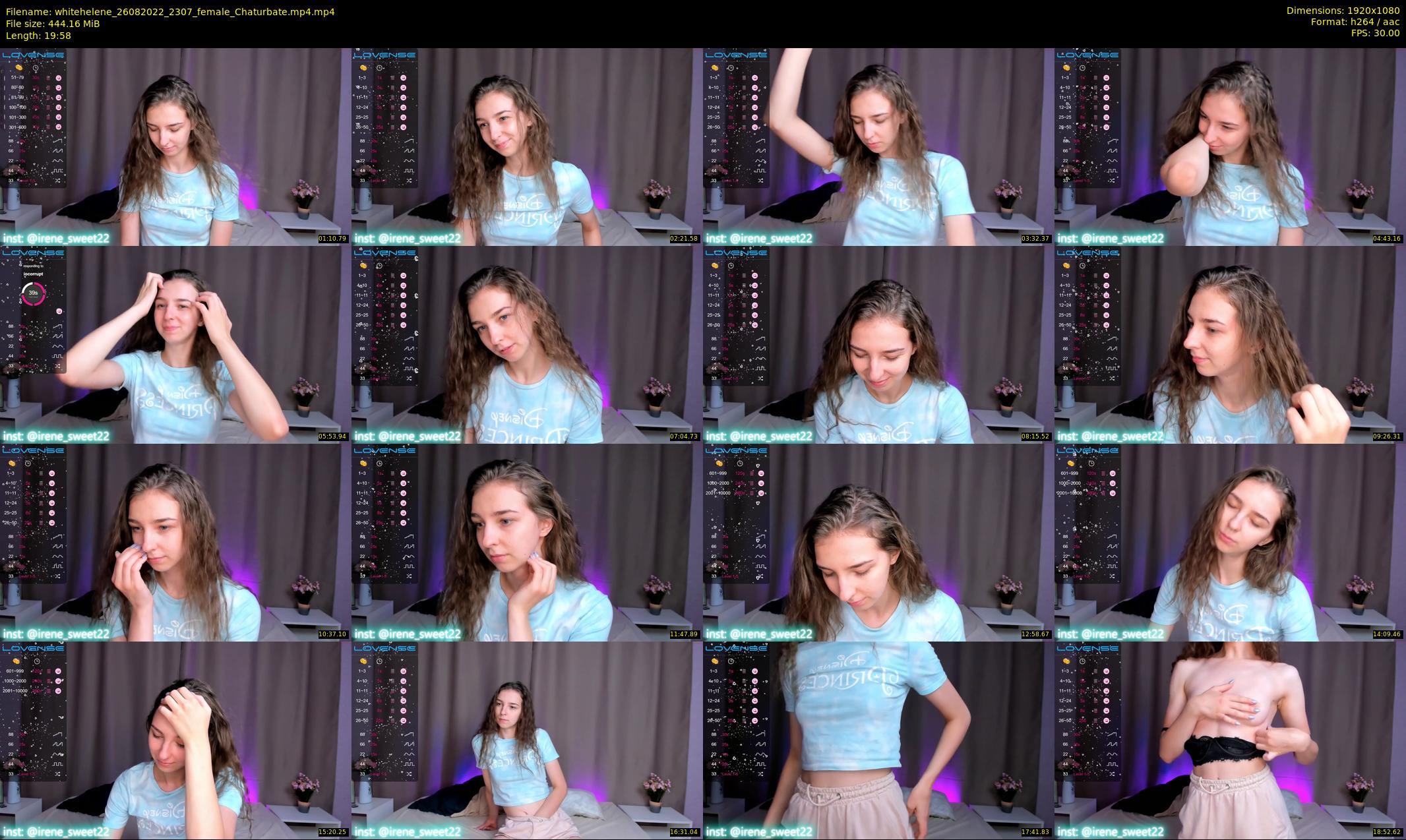 whitehelene — 20 minute Chaturbate female cam show recording, 1080p, Aug 26, 2022