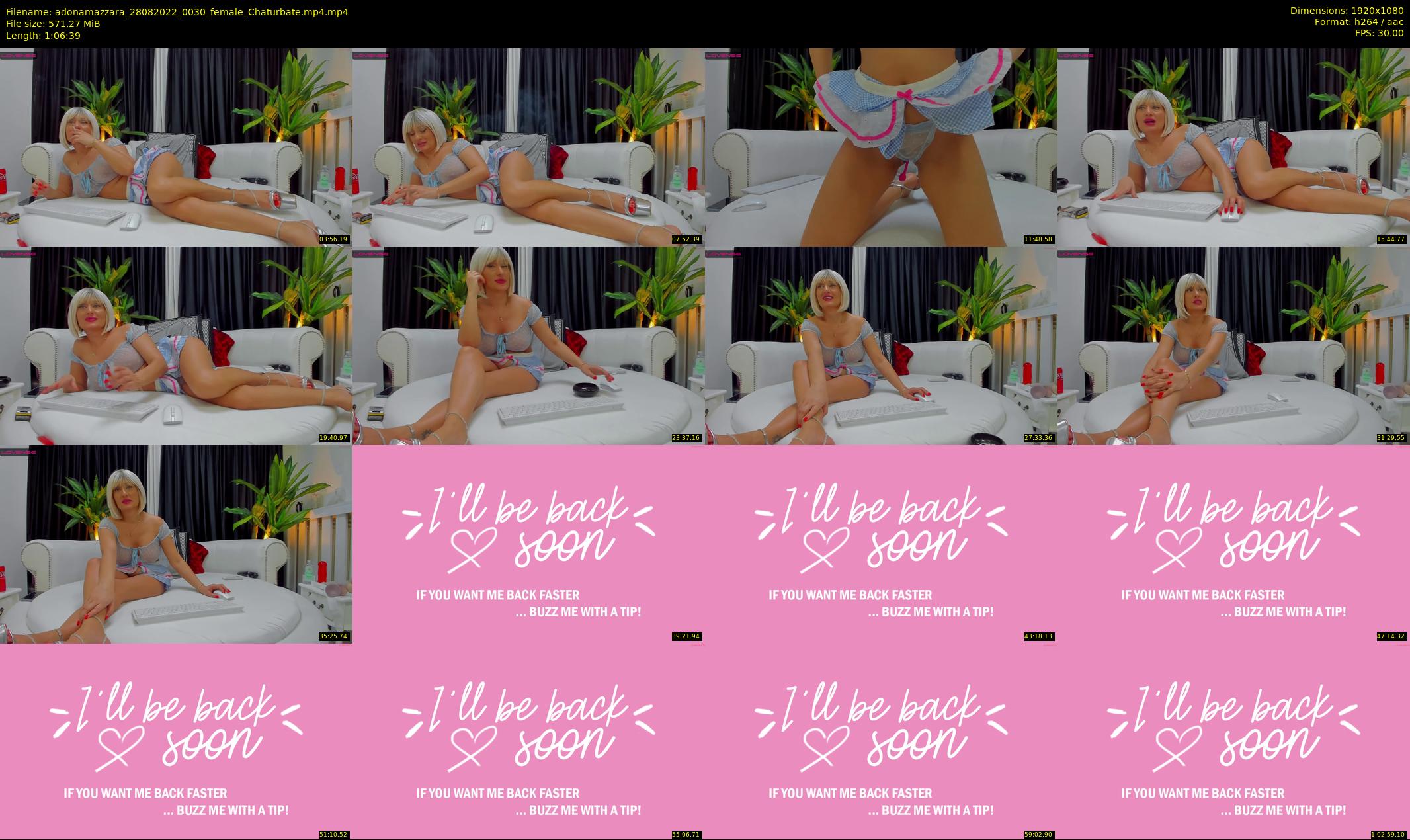 adonamazzara — 67 minute Chaturbate female cam show recording, 1080p, Aug 28, 2022
