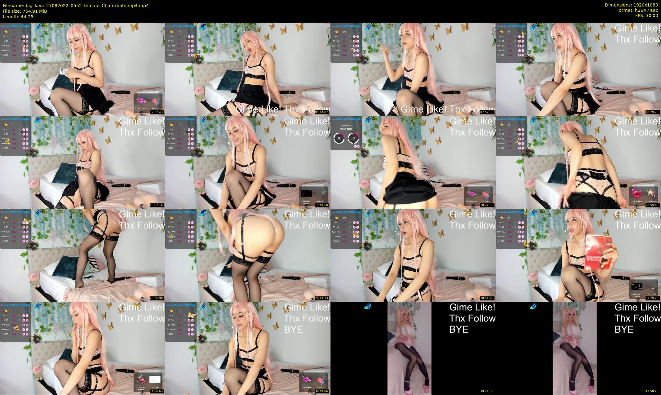 big_lava — 45 minute Chaturbate female cam show recording, 1080p, Aug 27, 2022