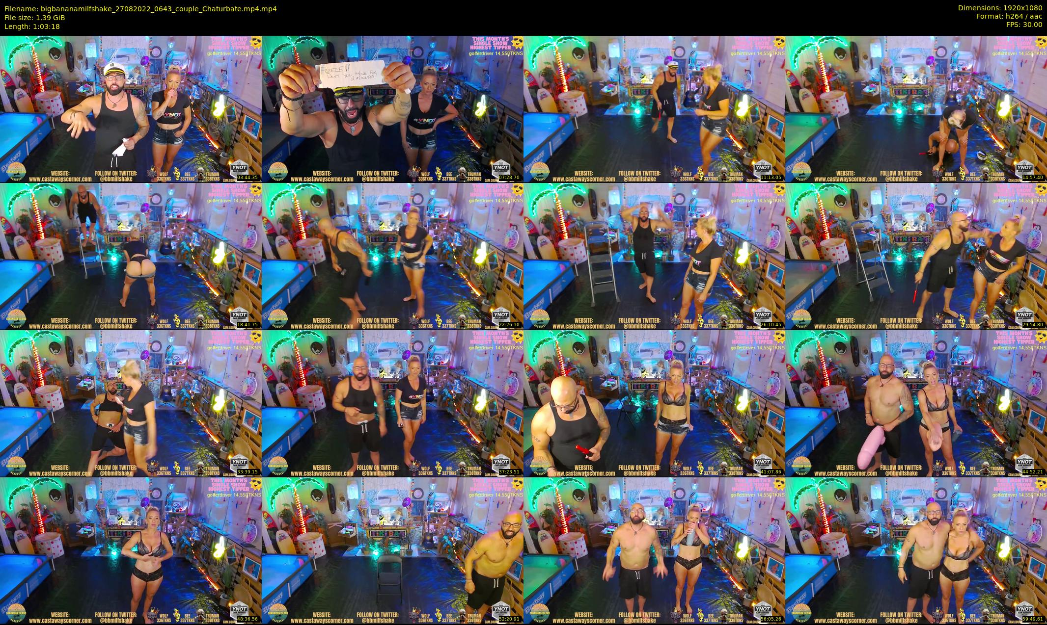 bigbananamilfshake — 64 minute Chaturbate couple cam show recording, 1080p, Aug 27, 2022
