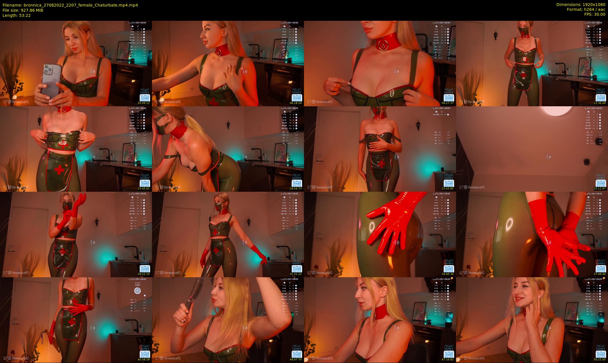 bronnica — 54 minute Chaturbate female cam show recording, 1080p, Aug 27, 2022