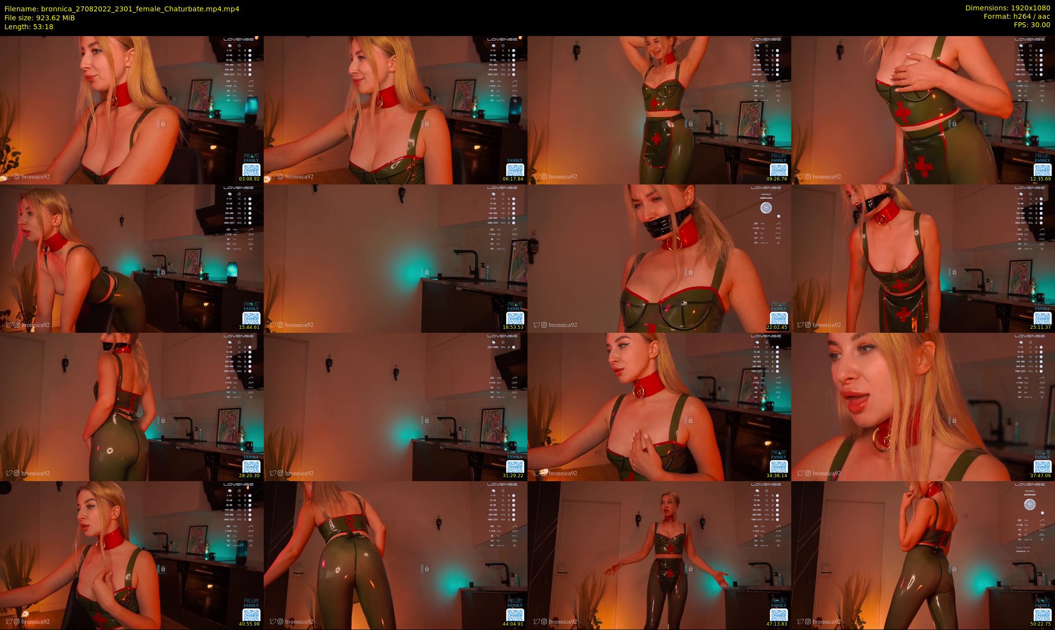 bronnica — 54 minute Chaturbate female cam show recording, 1080p, Aug 27, 2022