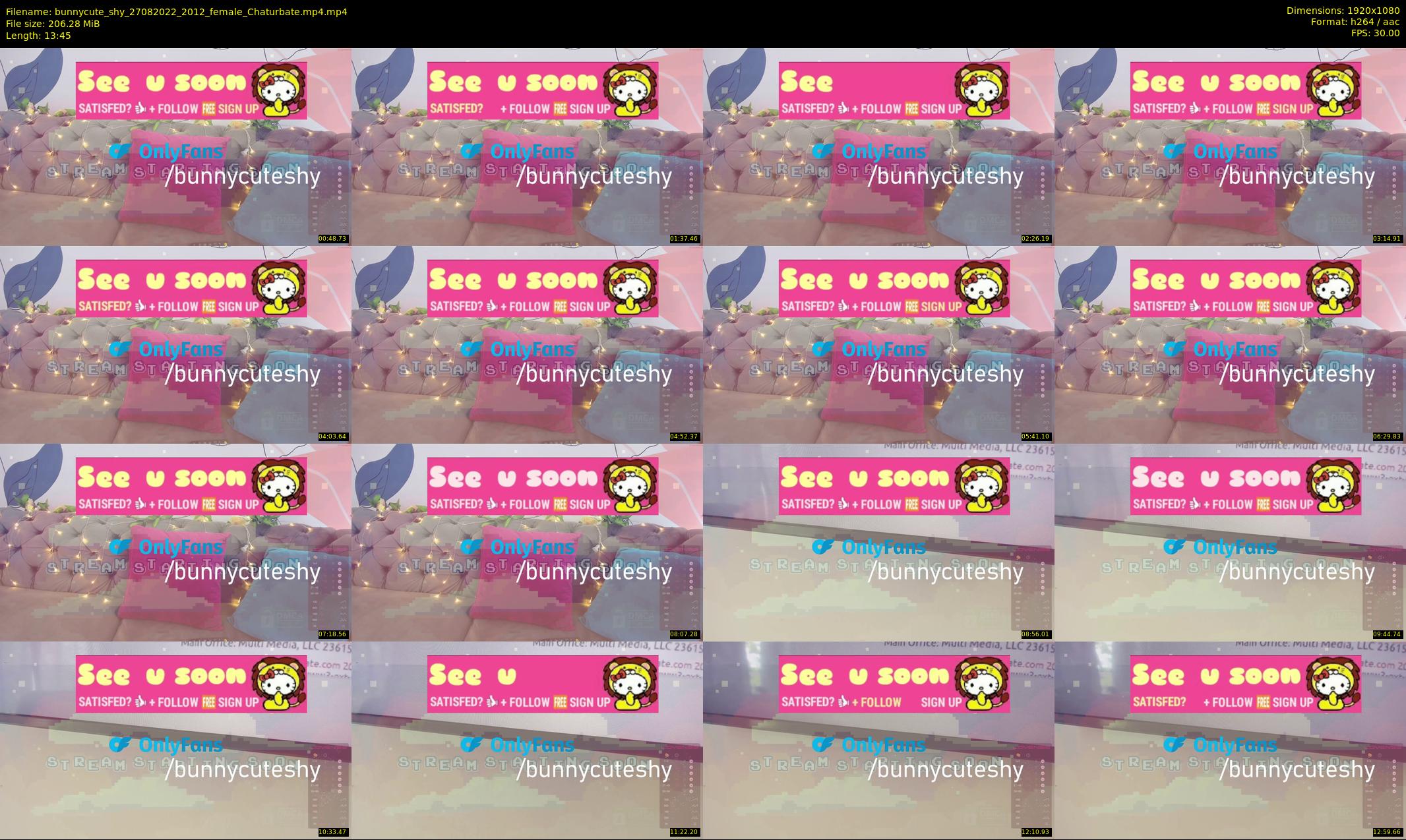 bunnycute_shy — 14 minute Chaturbate female cam show recording, 1080p, Aug 27, 2022