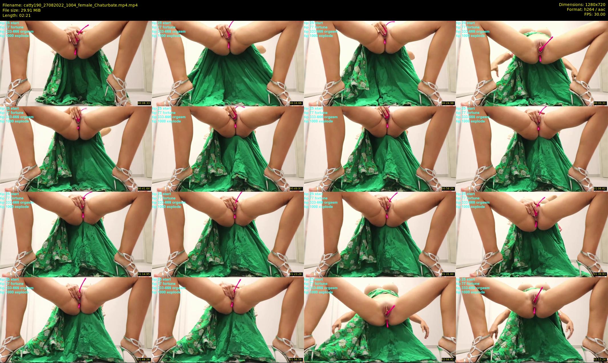 catty190 — 3 minute Chaturbate female cam show recording, 720p, Aug 27, 2022