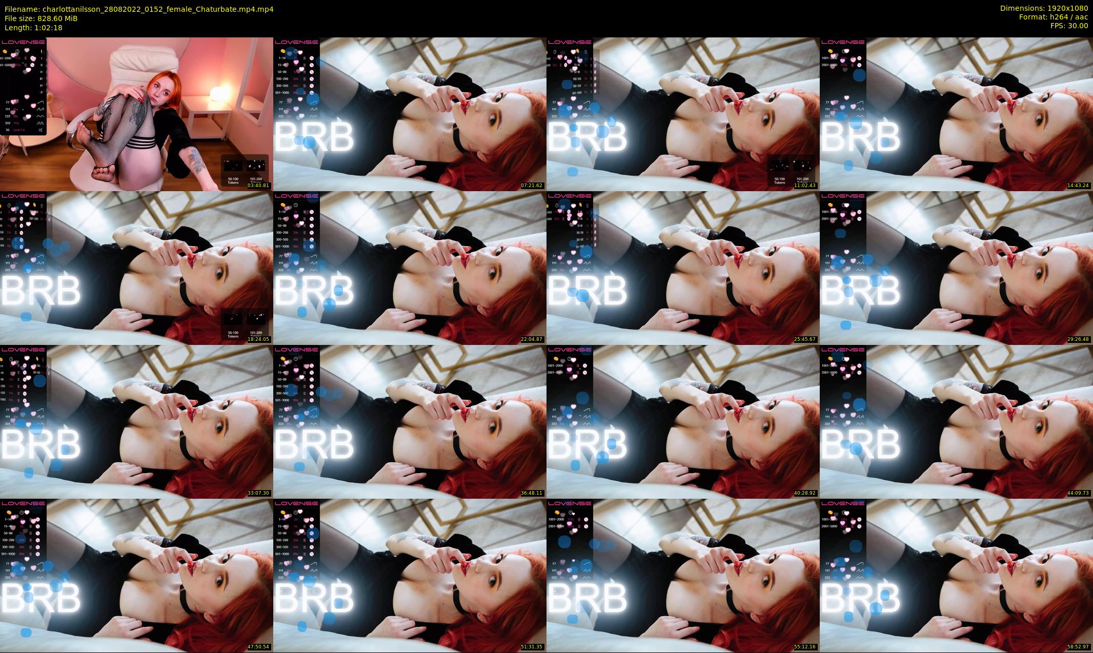 charlottanilsson — 63 minute Chaturbate female cam show recording, 1080p, Aug 28, 2022