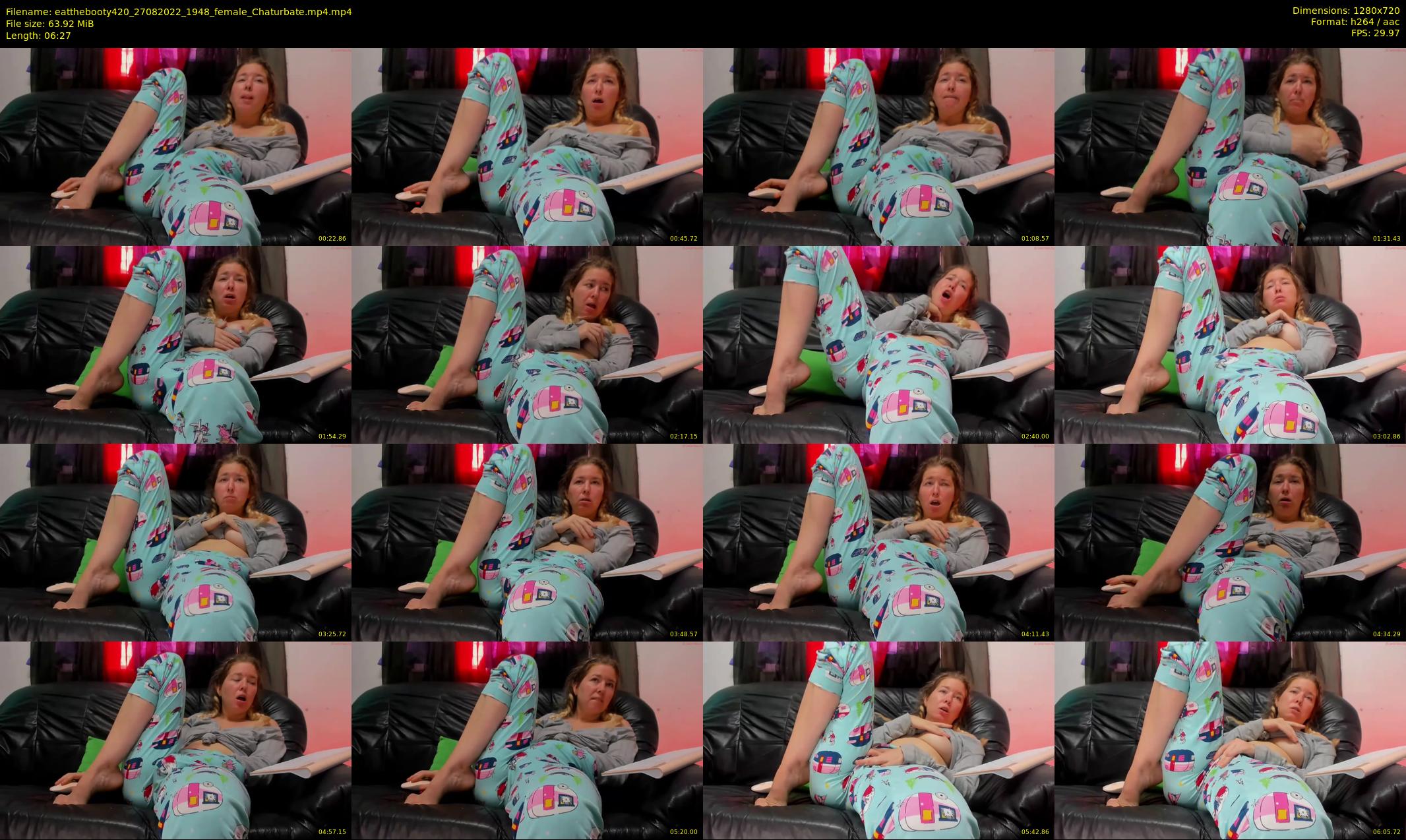 eatthebooty420 — 7 minute Chaturbate female cam show recording, 720p, Aug 27, 2022