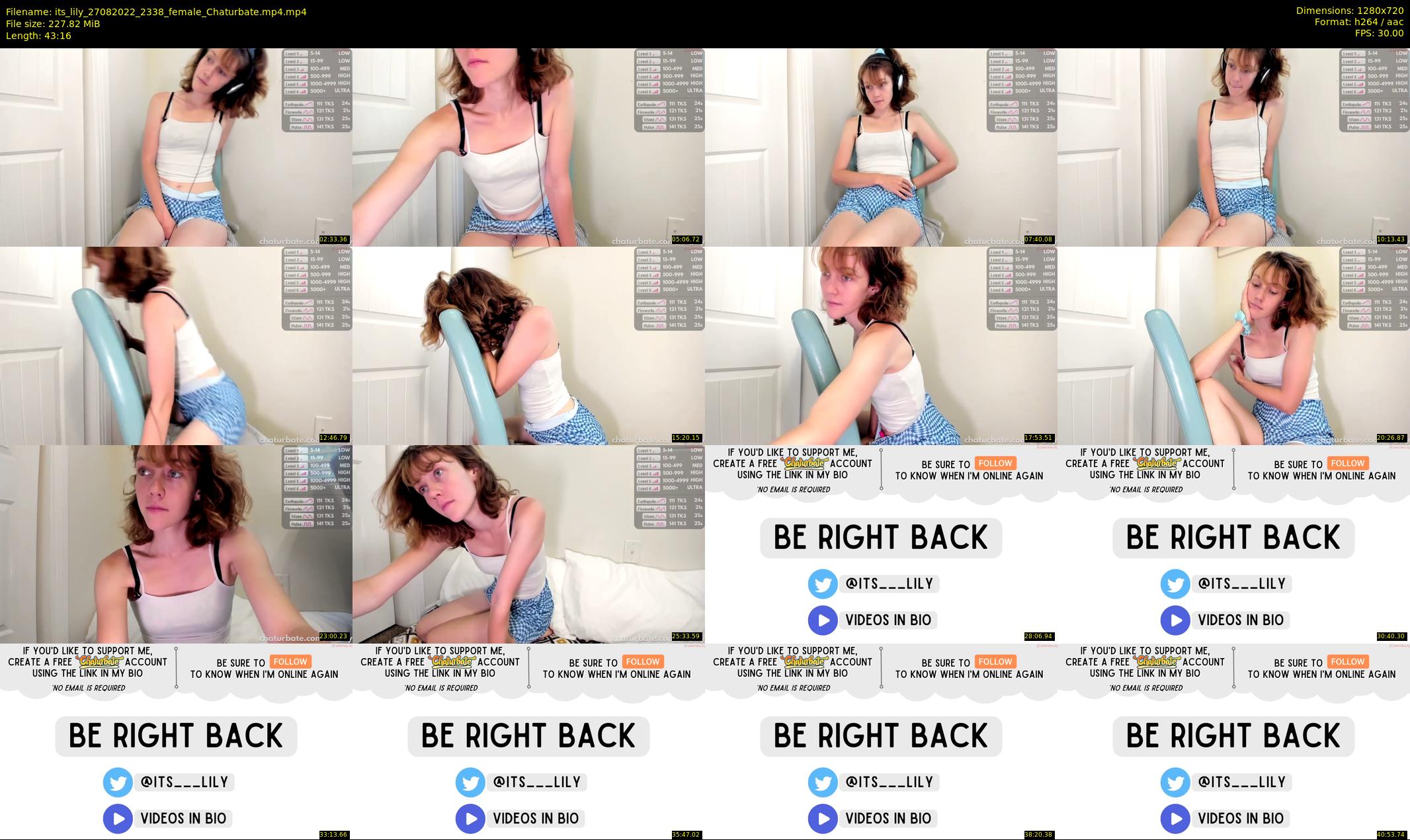 its_lily — 44 minute Chaturbate female cam show recording, 720p, Aug 27, 2022