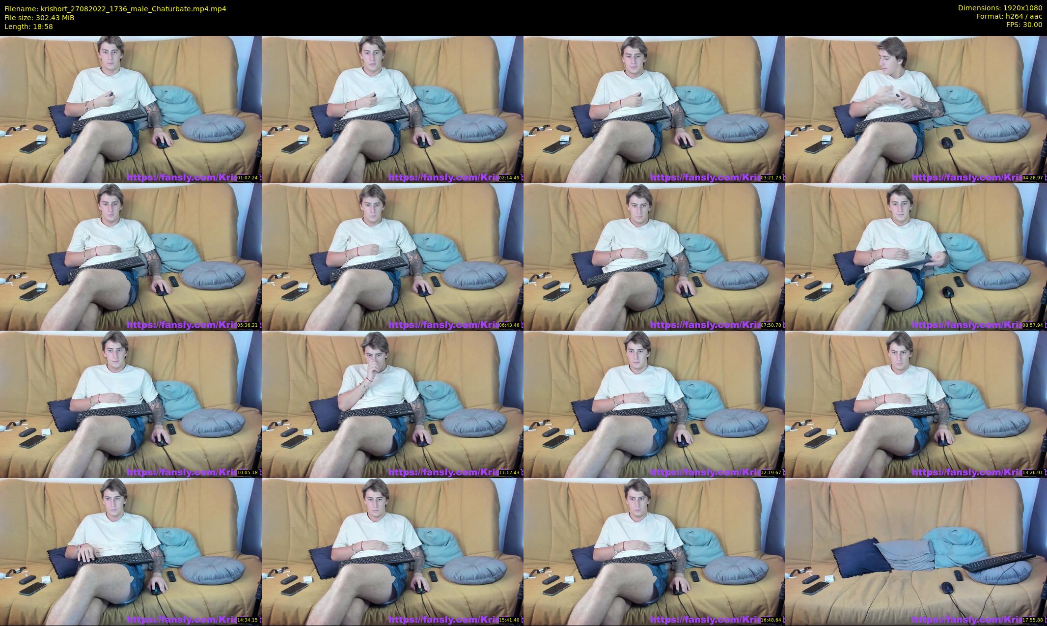 krishort — 19 minute Chaturbate male cam show recording, 1080p, Aug 27, 2022