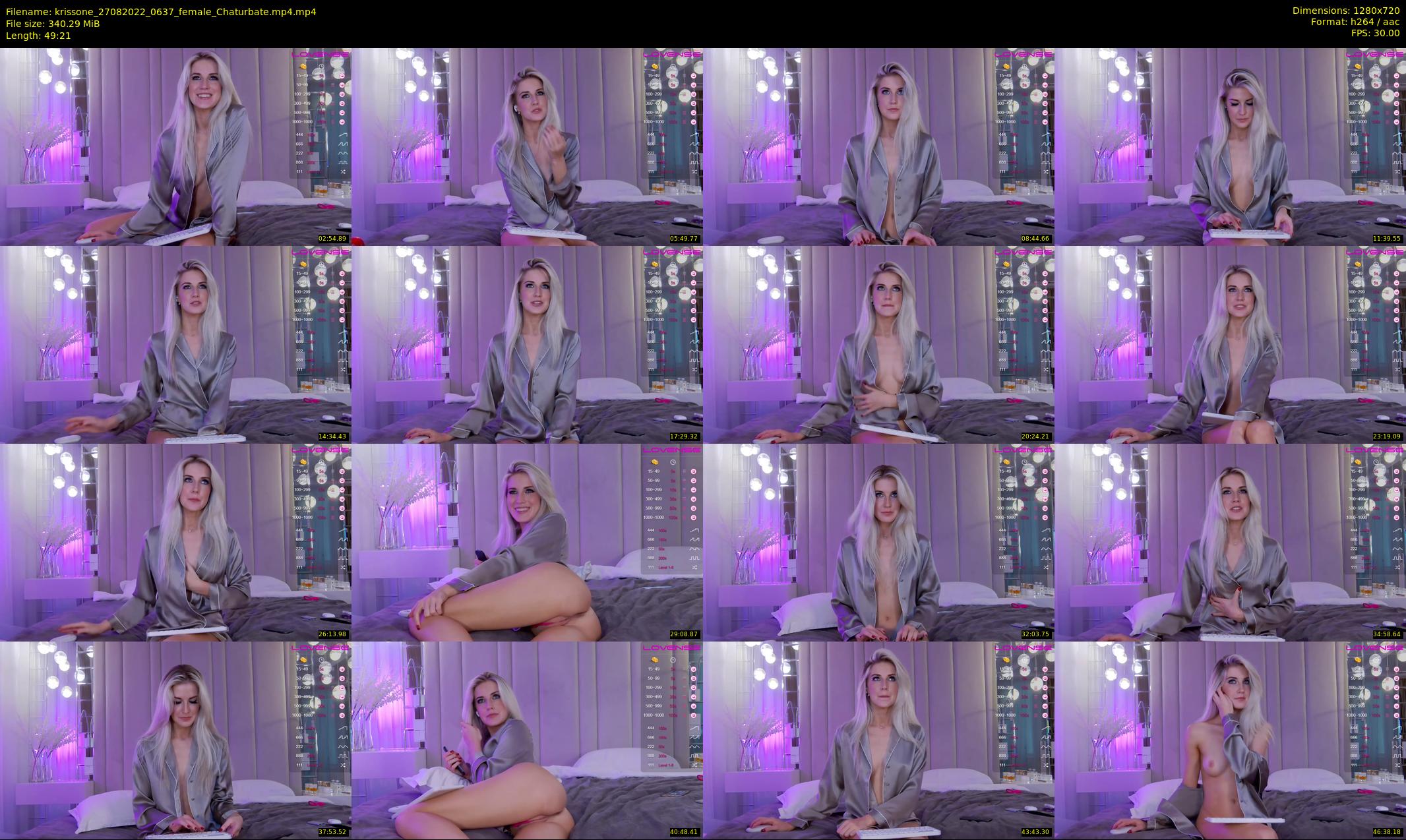 krissone — 50 minute Chaturbate female cam show recording, 720p, Aug 27, 2022