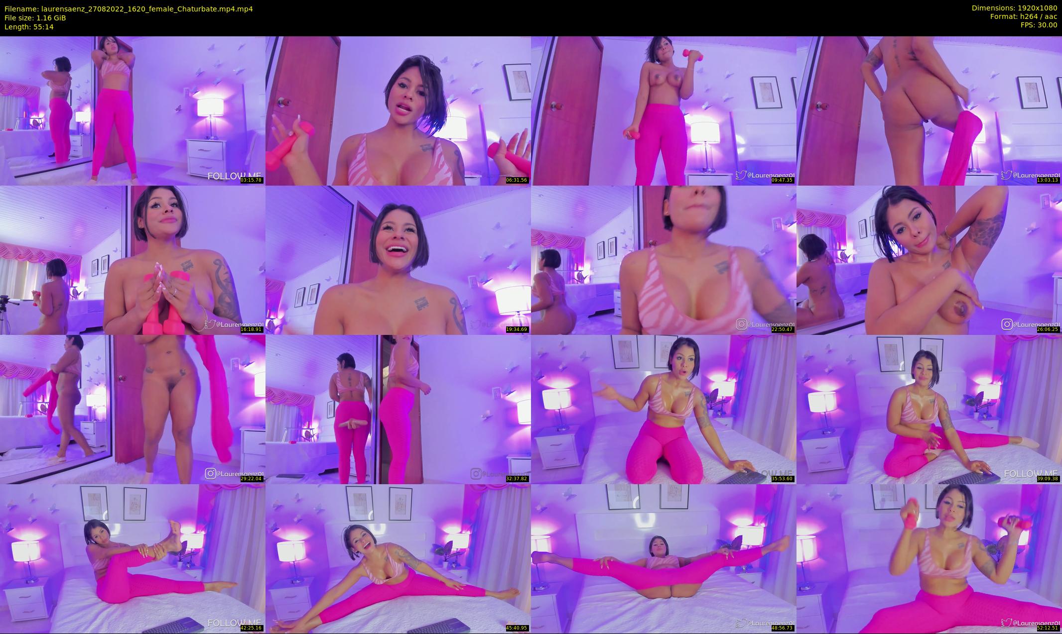 laurensaenz — 56 minute Chaturbate female cam show recording, 1080p, Aug 27, 2022