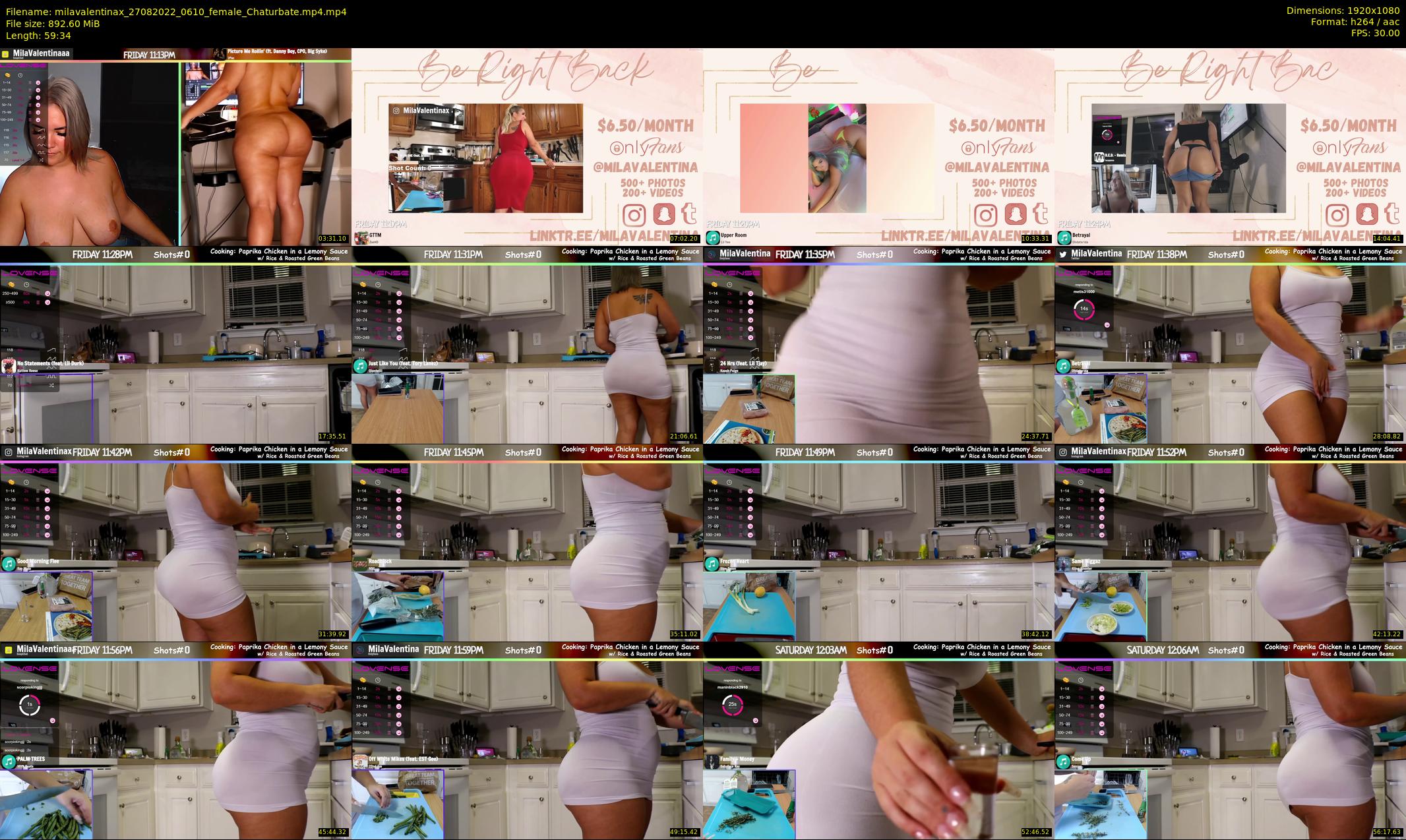 milavalentinax — 60 minute Chaturbate female cam show recording, 1080p, Aug 27, 2022