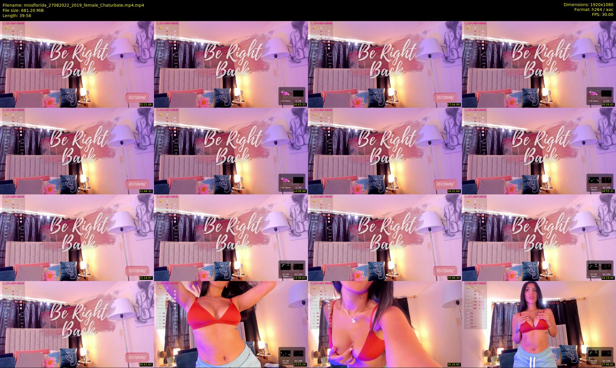 missflorida — 40 minute Chaturbate female cam show recording, 1080p, Aug 27, 2022