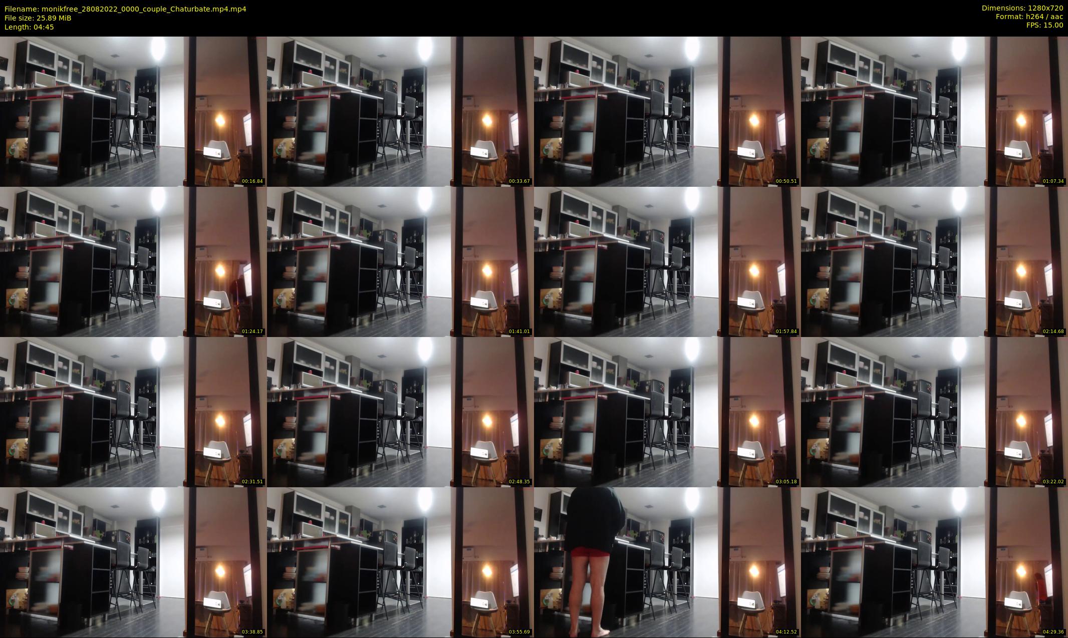 monikfree — 5 minute Chaturbate couple cam show recording, 720p, Aug 28, 2022