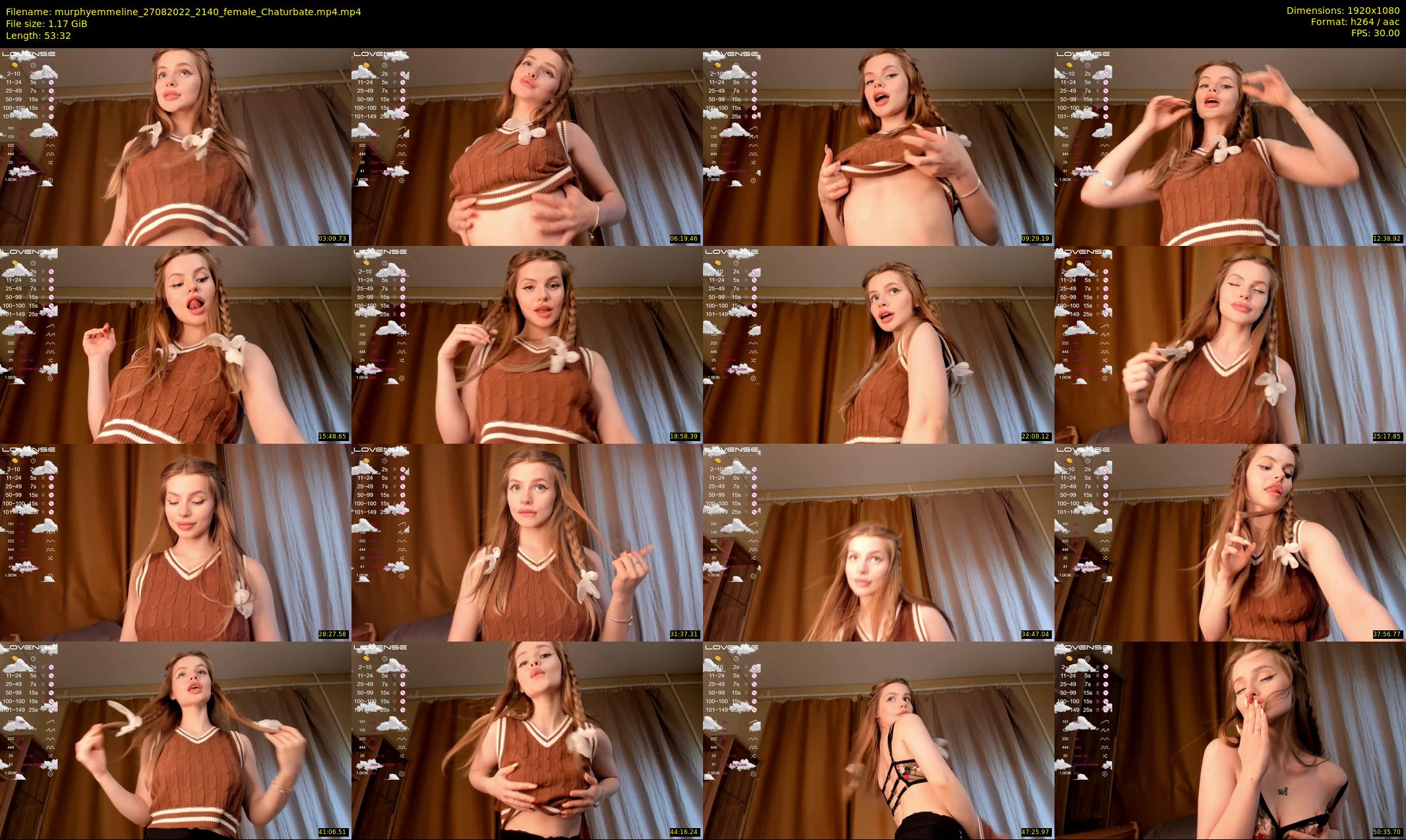 murphyemmeline — 54 minute Chaturbate female cam show recording, 1080p, Aug 27, 2022