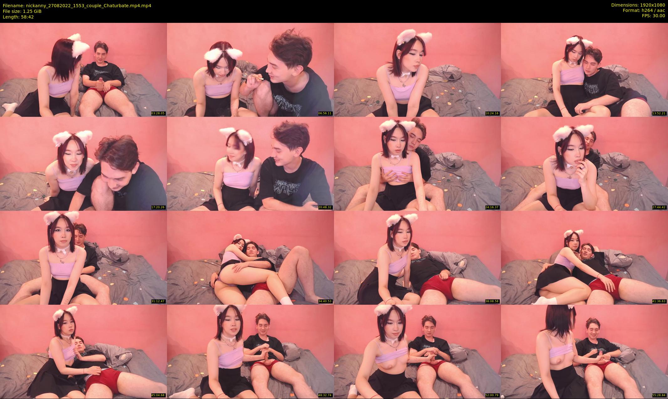 nickanny — 59 minute Chaturbate couple cam show recording, 1080p, Aug 27, 2022