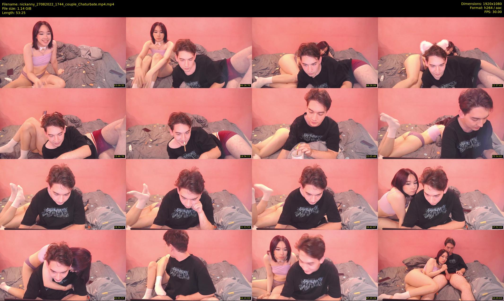 nickanny — 54 minute Chaturbate couple cam show recording, 1080p, Aug 27, 2022