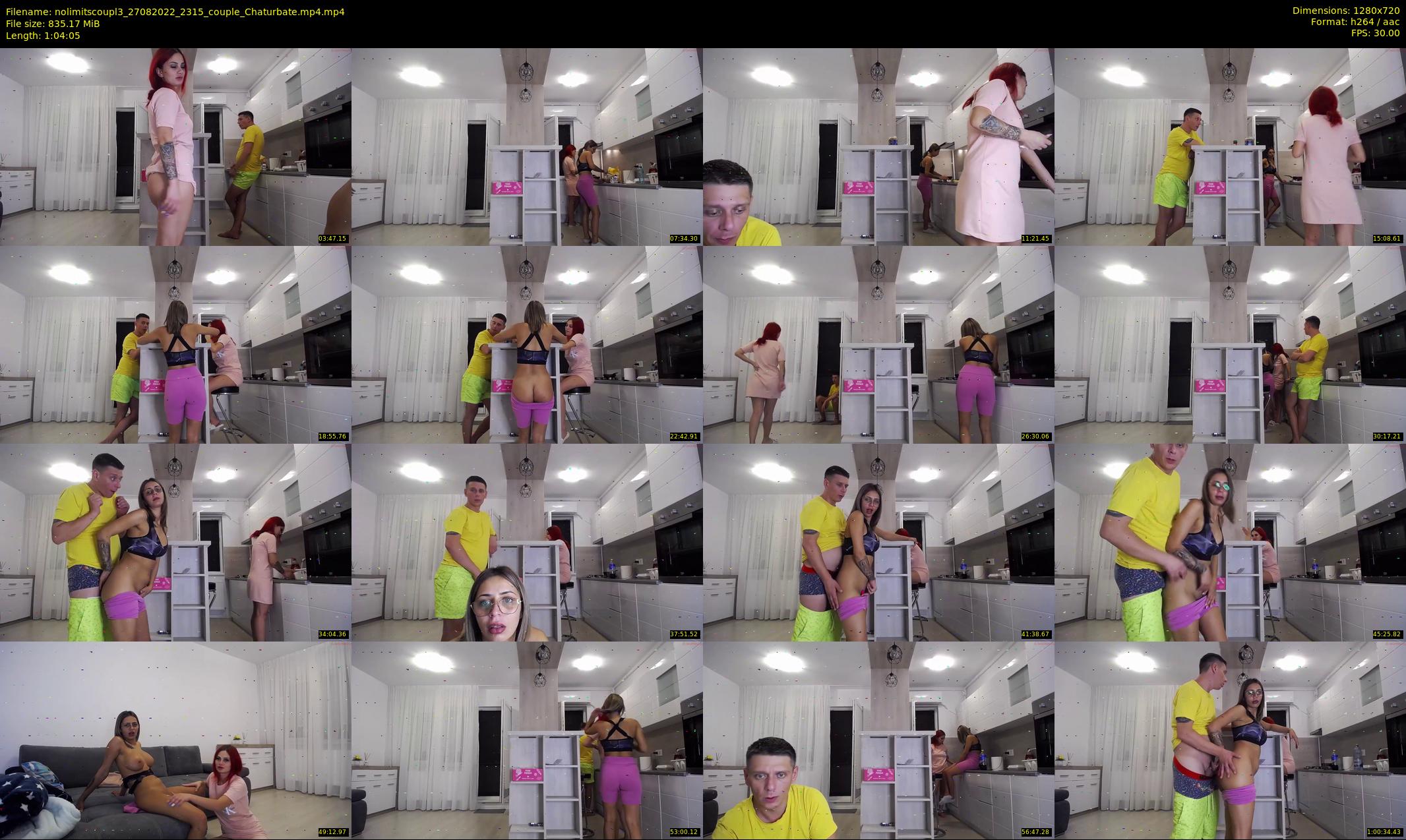 nolimitscoupl3 — 65 minute Chaturbate couple cam show recording, 720p, Aug 27, 2022