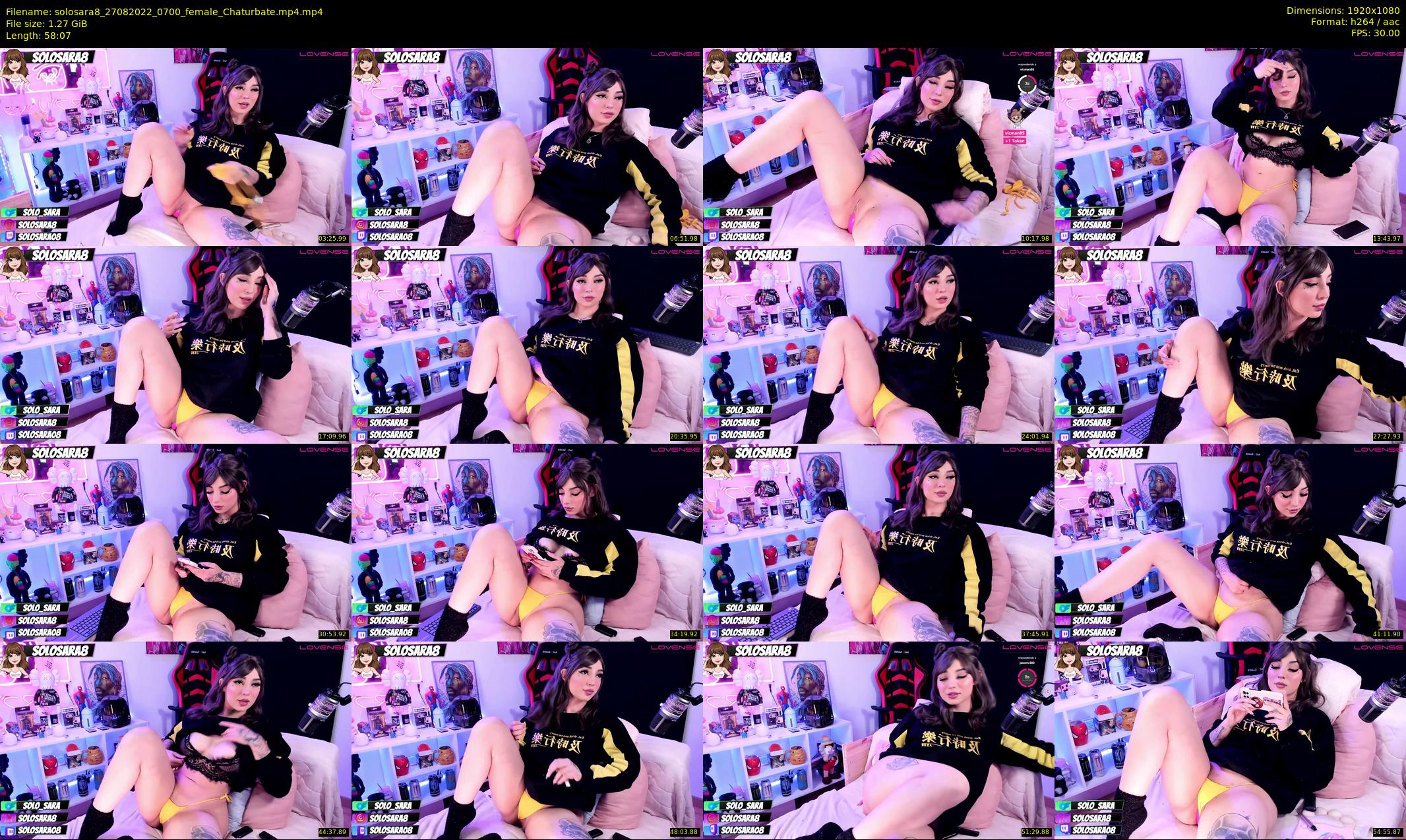 solosara8 — 59 minute Chaturbate female cam show recording, 1080p, Aug 27, 2022