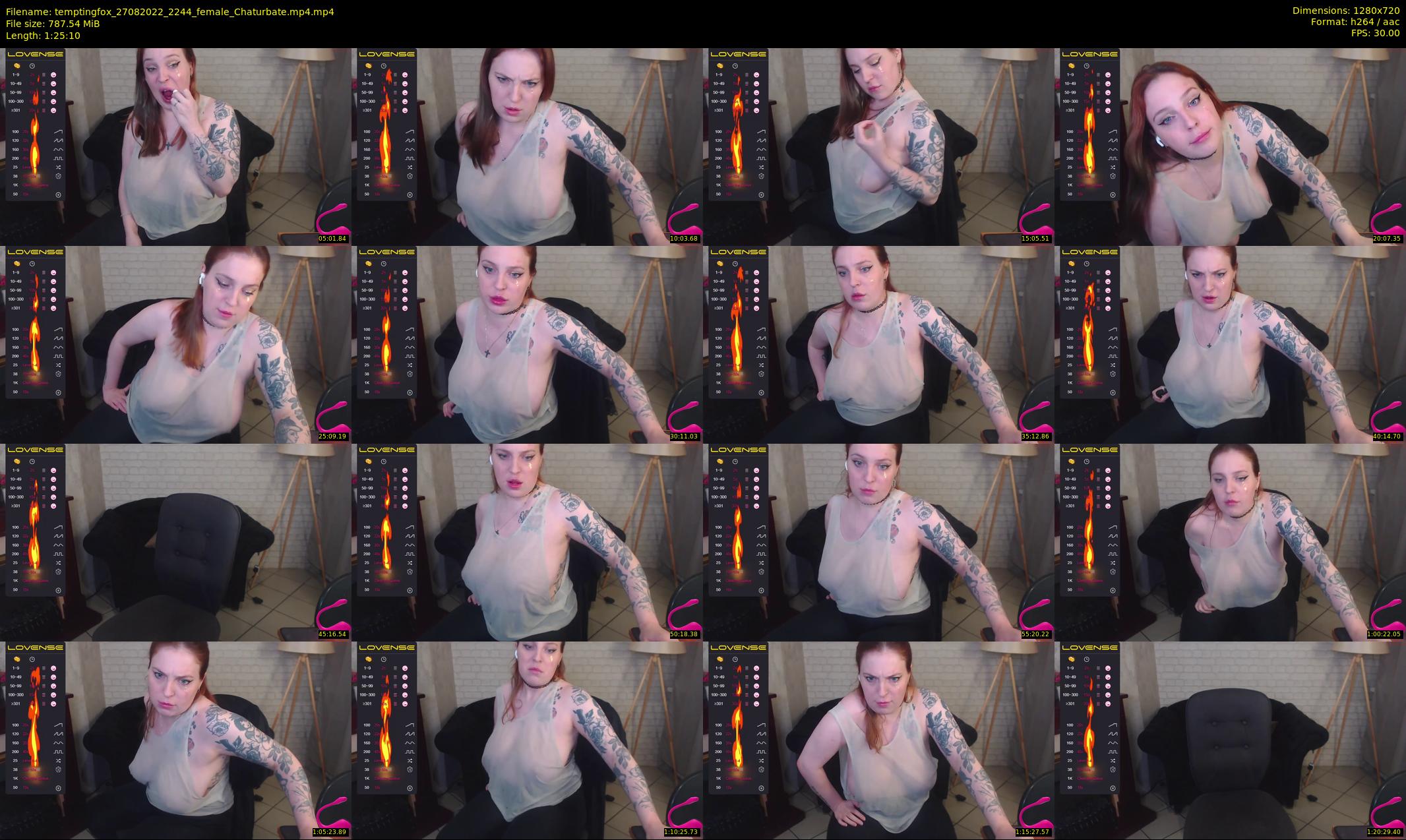 temptingfox — 86 minute Chaturbate female cam show recording, 720p, Aug 27, 2022