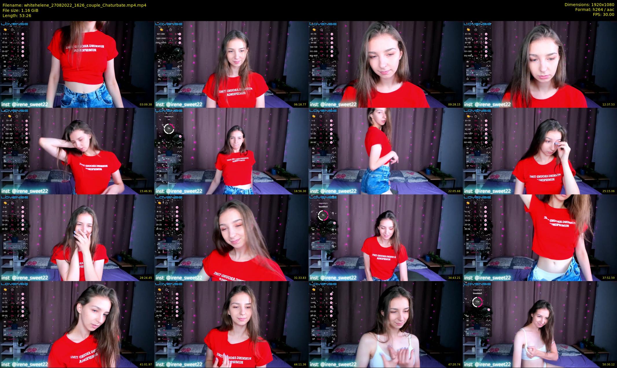 whitehelene — 54 minute Chaturbate female cam show recording, 1080p, Aug 27, 2022