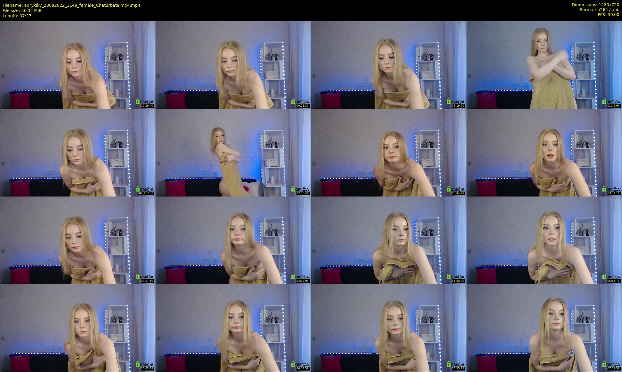adrykilly — 8 minute Chaturbate female cam show recording, 720p, Aug 28, 2022