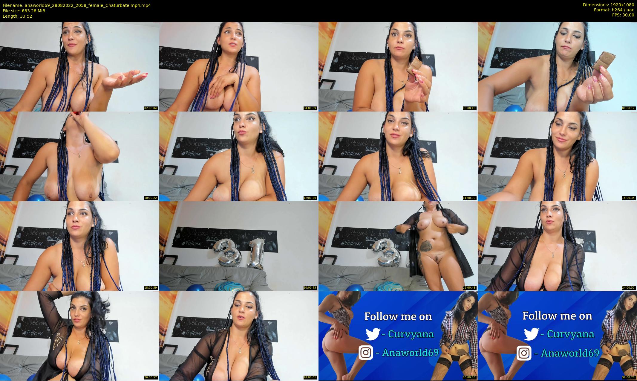 anaworld69 — 34 minute Chaturbate female cam show recording, 1080p, Aug 28, 2022