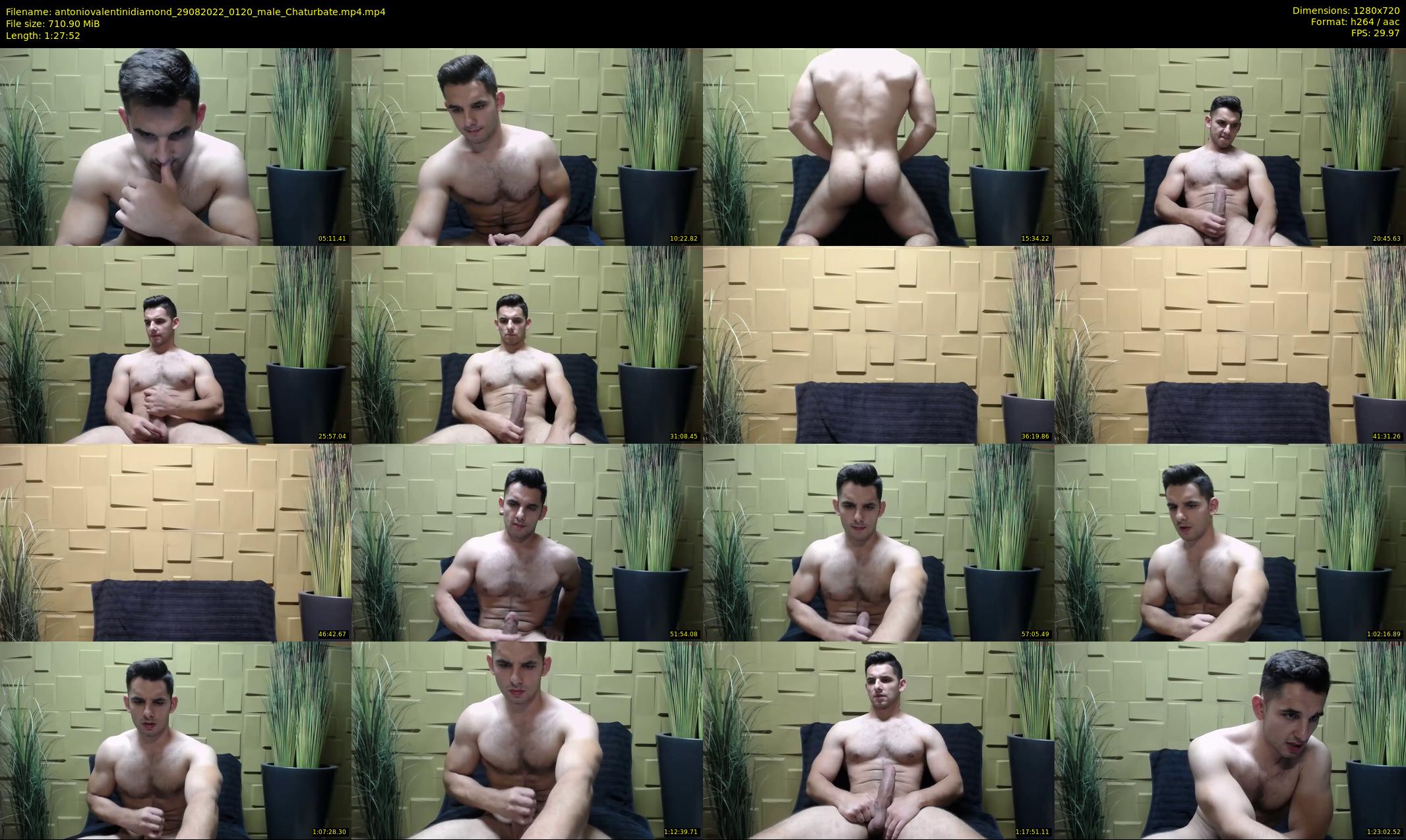 antoniovalentinidiamond — 88 minute Chaturbate male cam show recording, 720p, Aug 29, 2022