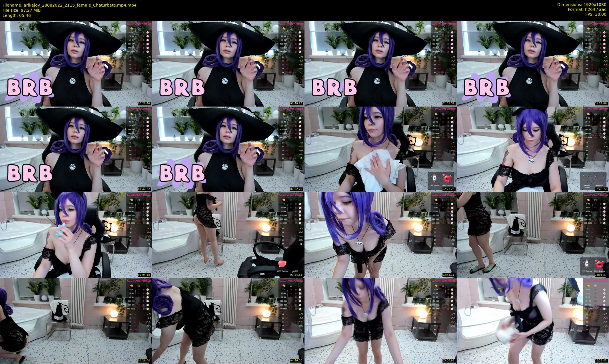 arikajoy — 6 minute Chaturbate female cam show recording, 1080p, Aug 28, 2022